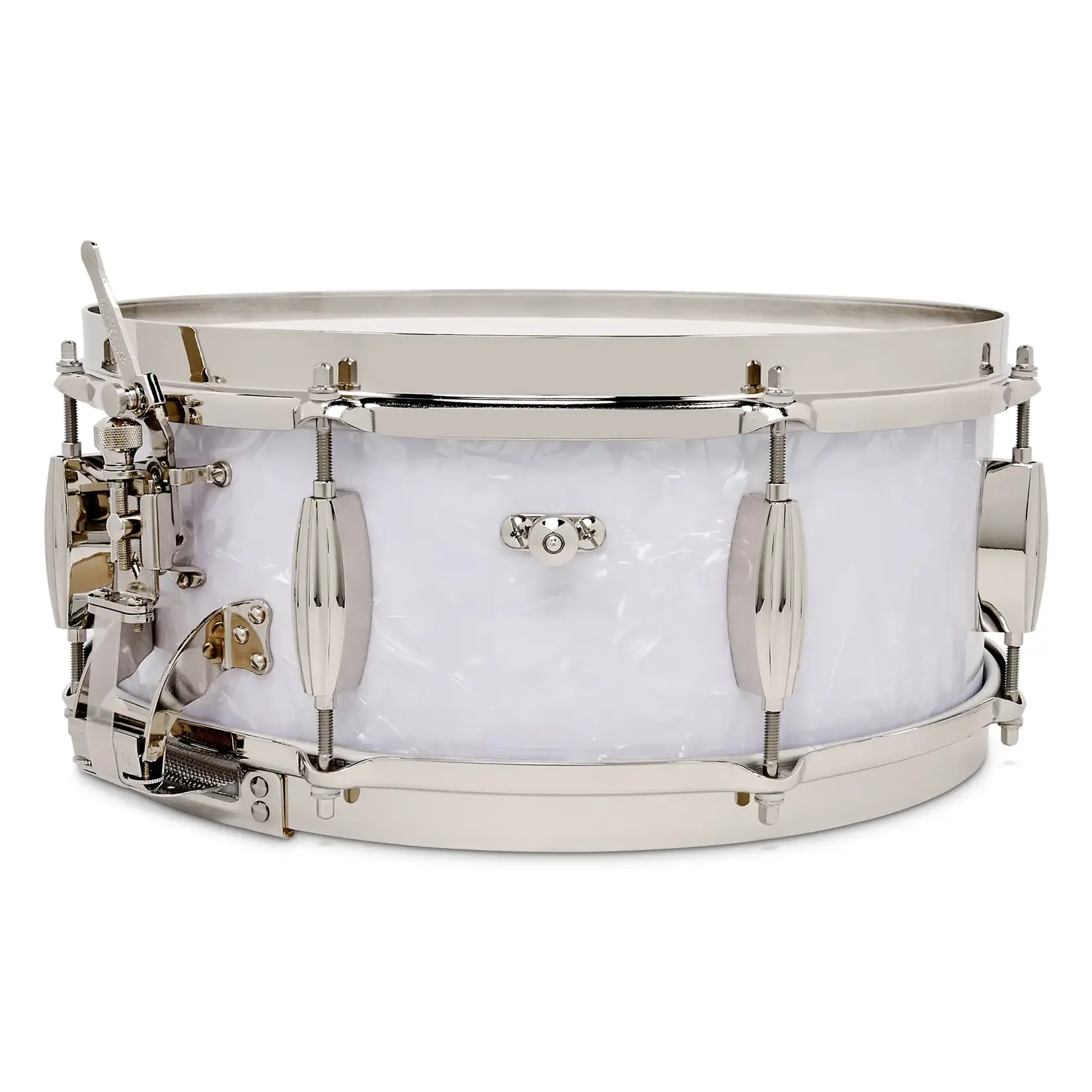 Slingerland Slingerland 5.5x14" Radio King Solid Maple Snare Drum, White Marine Pearl, Nickel HW