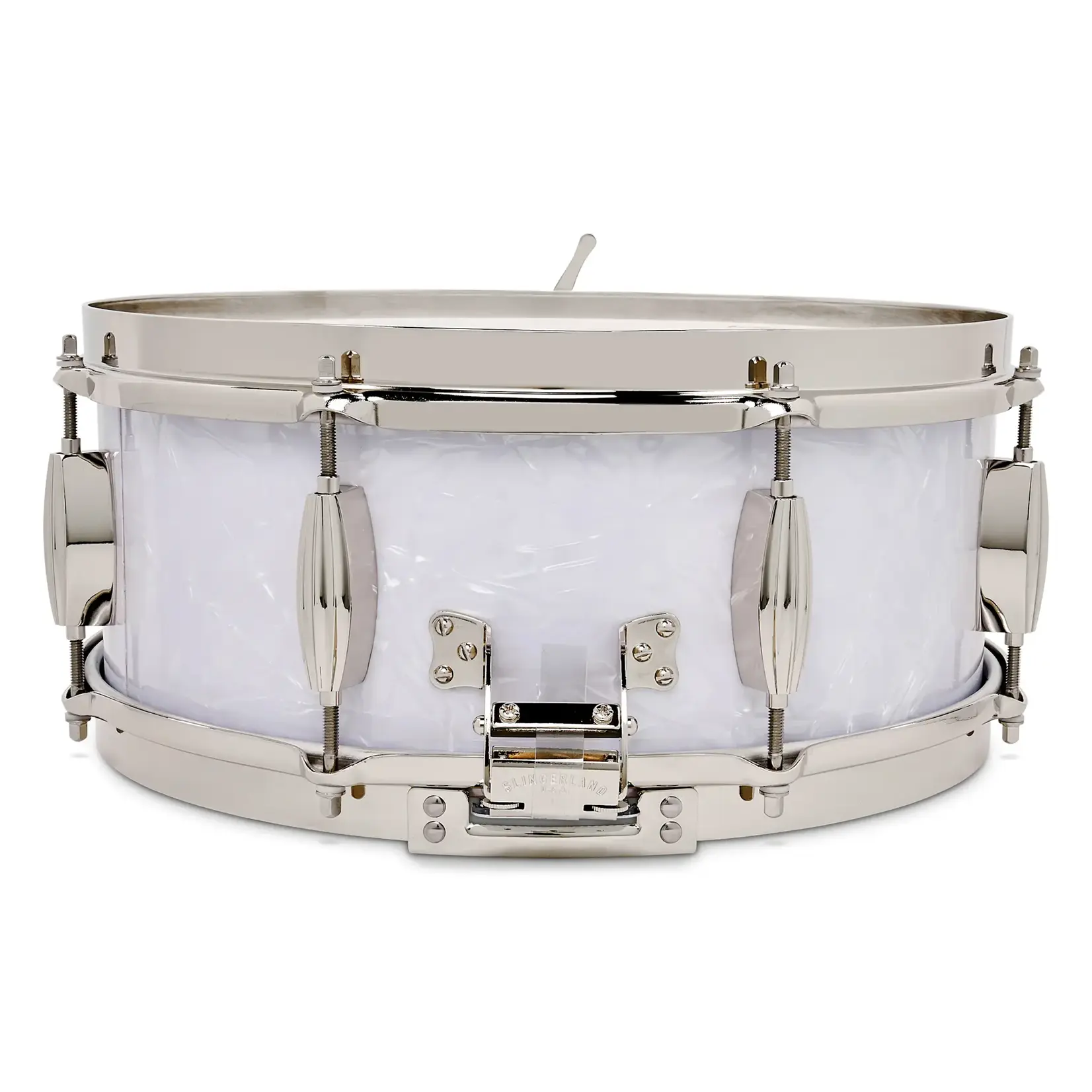 Slingerland Slingerland 5.5x14" Radio King Solid Maple Snare Drum, White Marine Pearl, Nickel HW