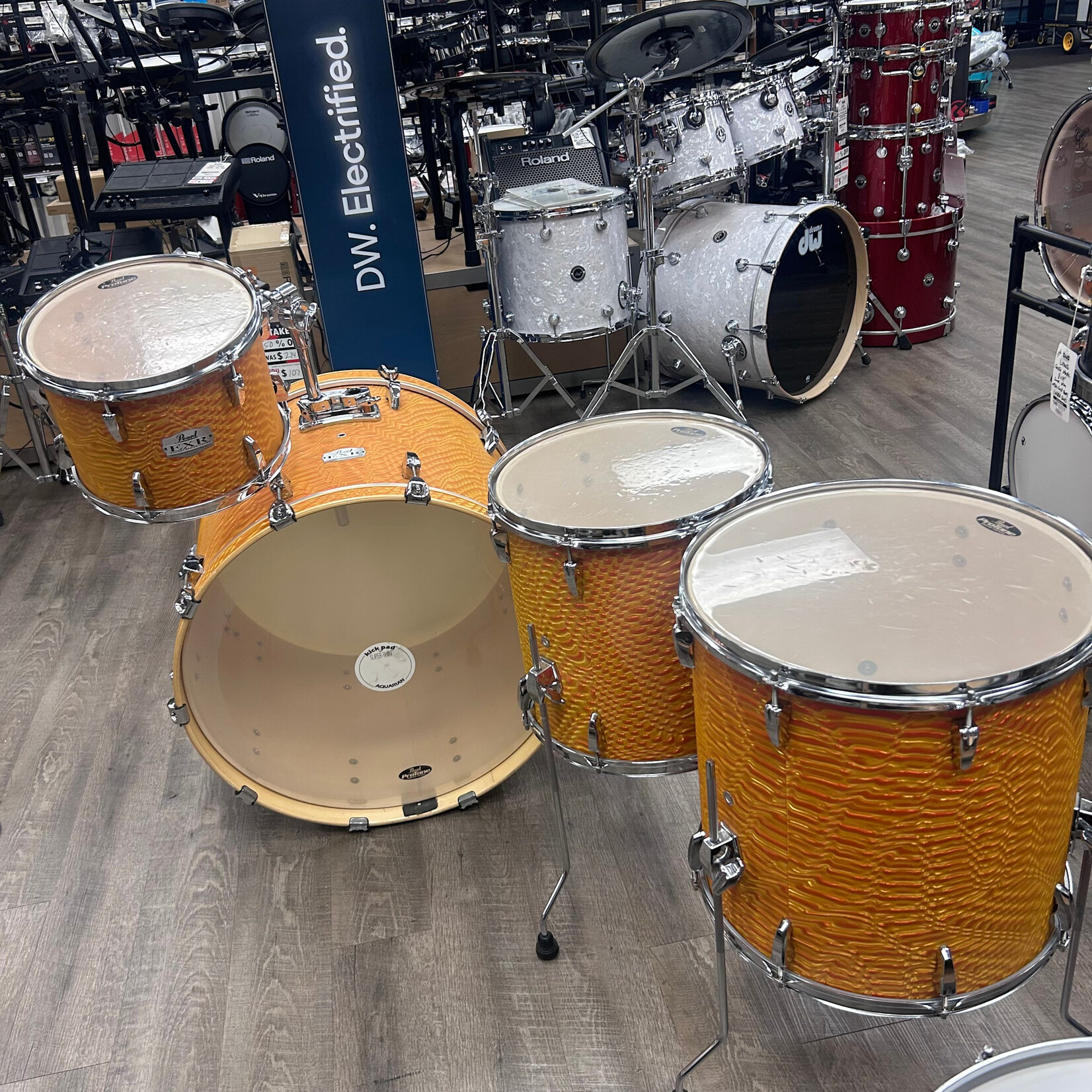 Pearl Used Pearl EXR Export Ltd. Edition Chad Smith  4Pc Shell pack 12/14/16/24