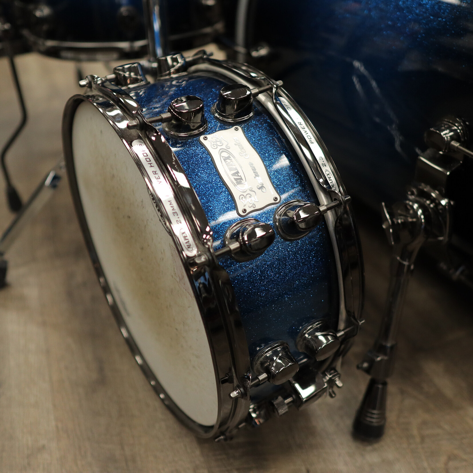 Mapex Pre-Owned Mapex Saturn III 7-Piece Shell Pack 8/10/12/14/16/22/5.5x14 (Blue Galaxy Sparkle Burst)
