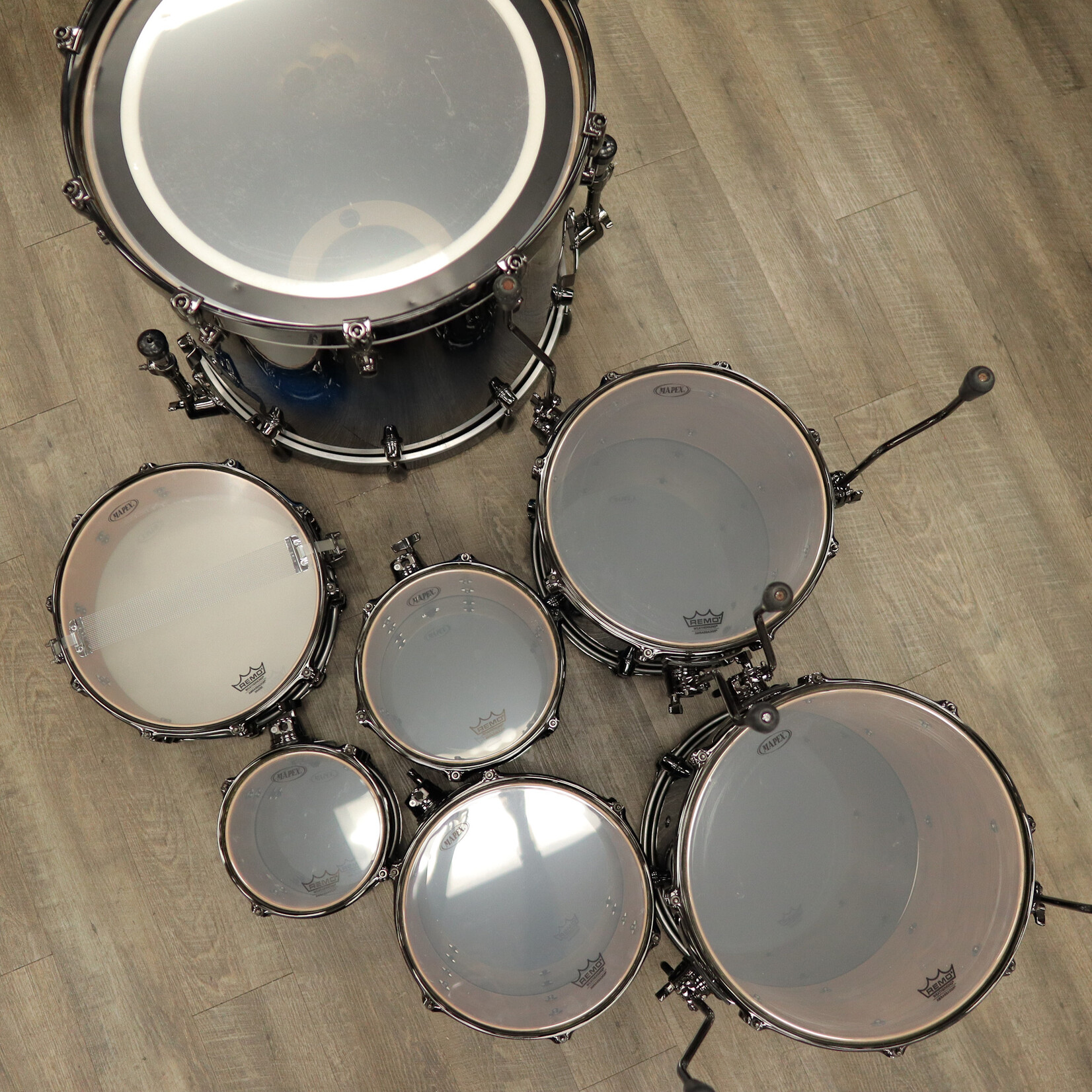 Mapex Pre-Owned Mapex Saturn III 7-Piece Shell Pack 8/10/12/14/16/22/5.5x14 (Blue Galaxy Sparkle Burst)