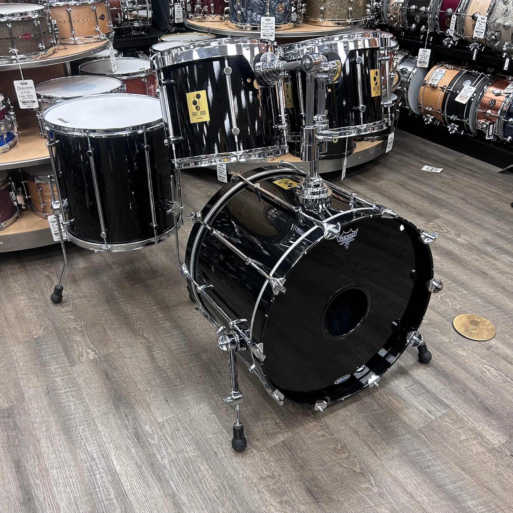 Sonor Pre-Owned Sonor Force 3000 Shell Pack 12/13/16/22 (High Gloss Black)