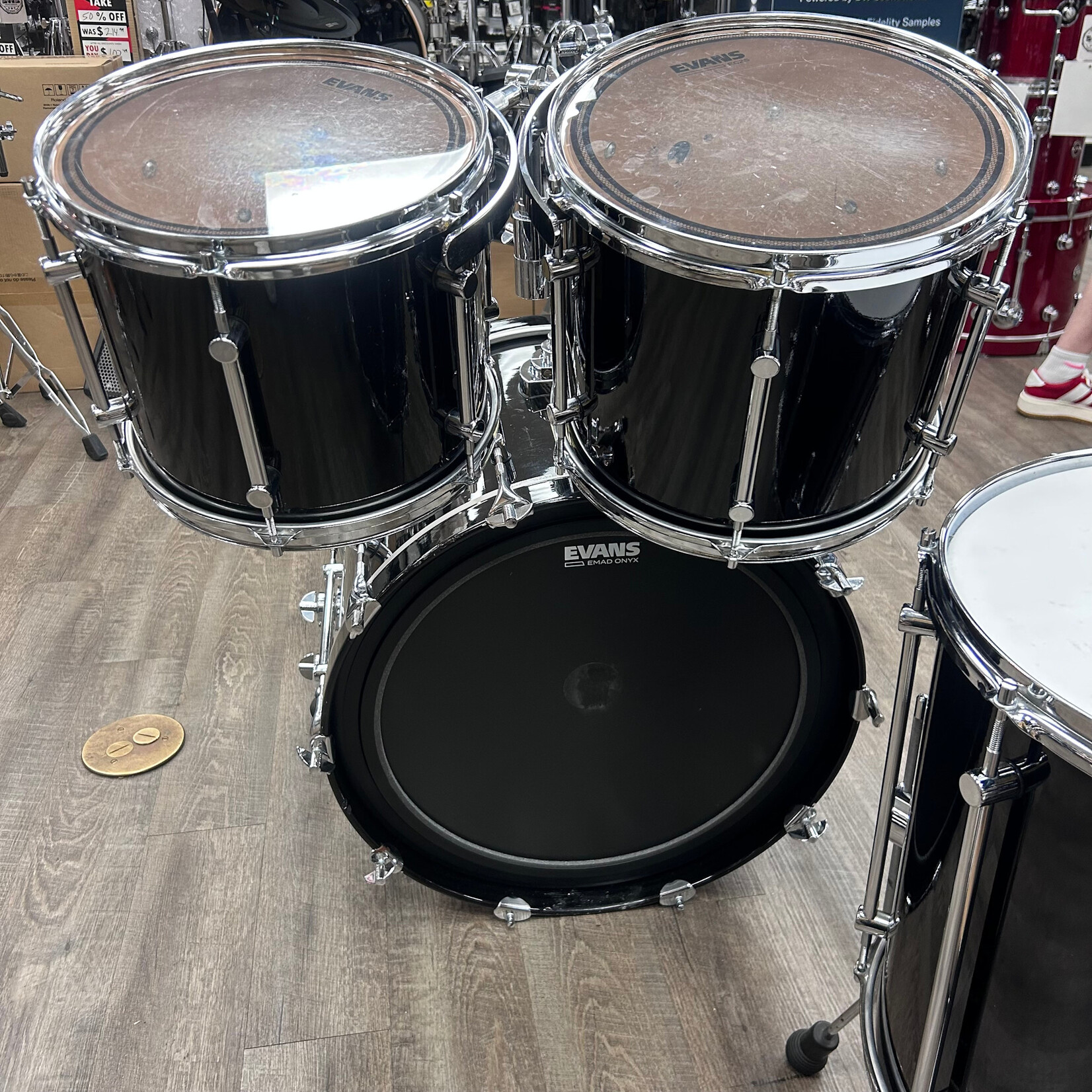 Sonor Pre-Owned Sonor Force 3000 Shell Pack 12/13/16/22 (High Gloss Black)