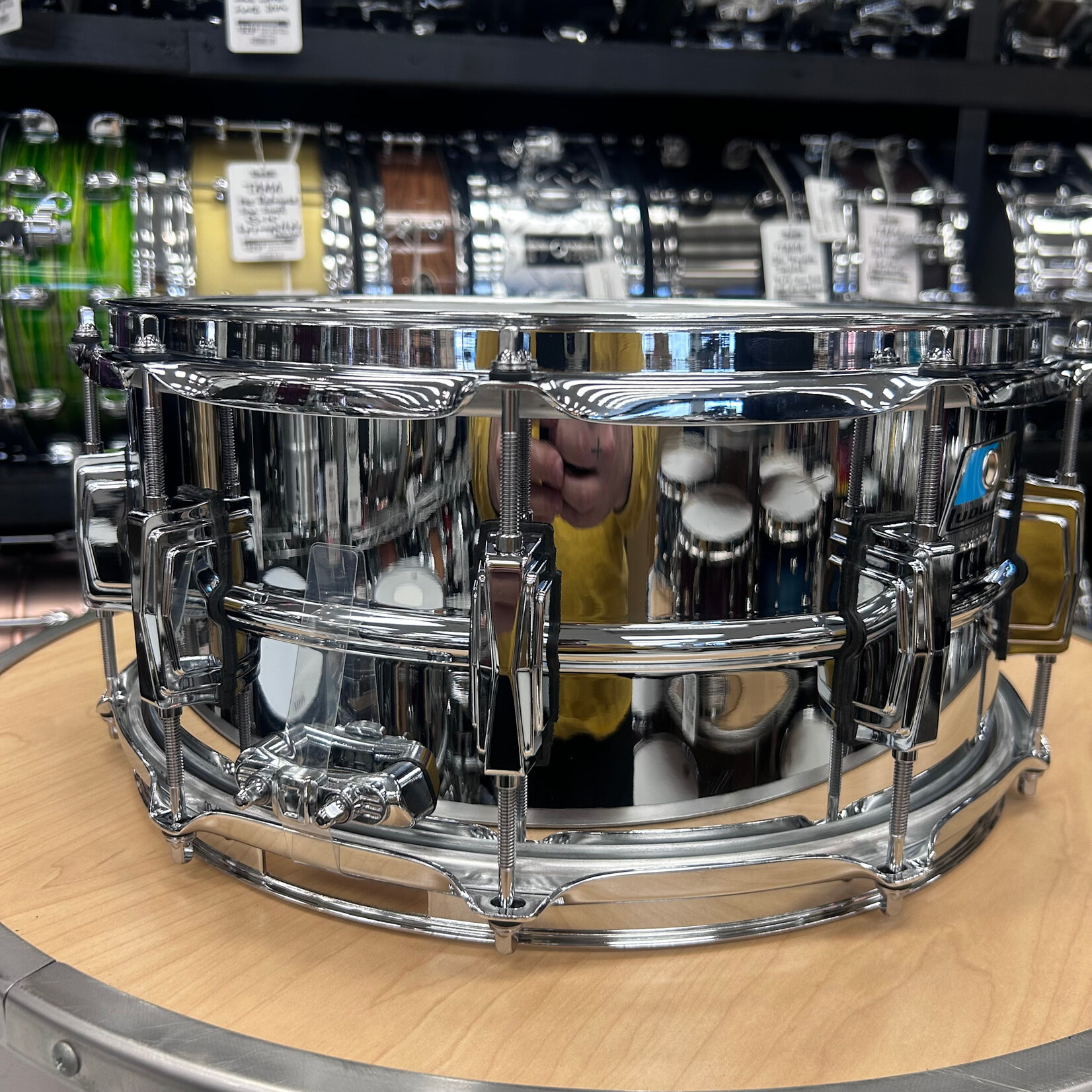 Ludwig Ludwig 6.5x14" Supraphonic Snare Drum w/ Blue & Olive Badge LM402BON