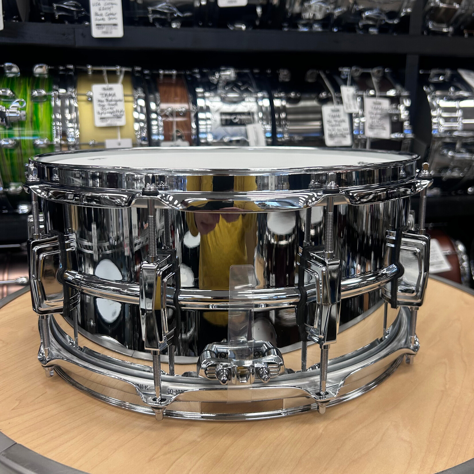 Ludwig Ludwig 6.5x14" Supraphonic Snare Drum w/ Blue & Olive Badge LM402BON