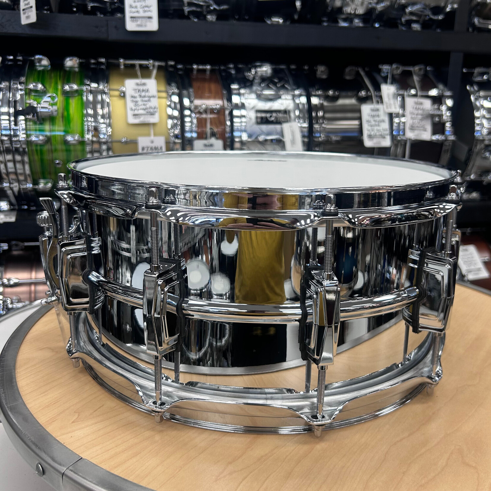 Ludwig Ludwig 6.5x14" Supraphonic Snare Drum w/ Blue & Olive Badge LM402BON