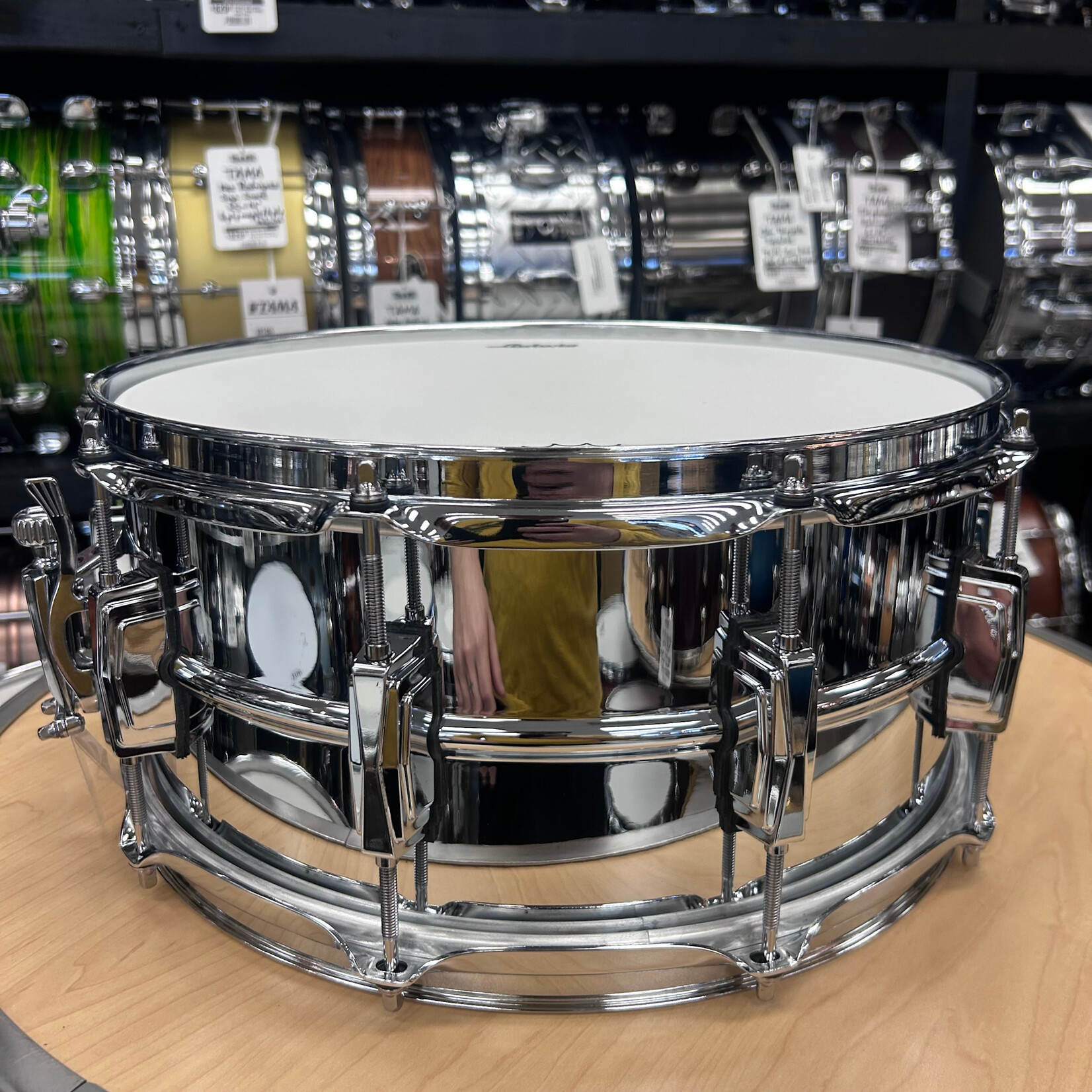 Ludwig Ludwig 6.5x14" Supraphonic Snare Drum w/ Blue & Olive Badge LM402BON