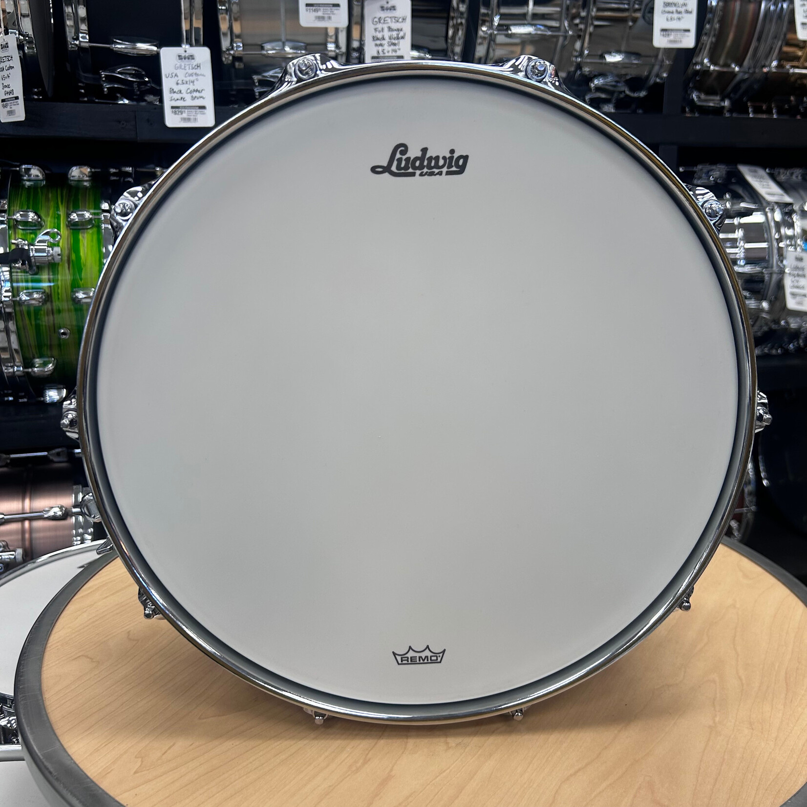 Ludwig Ludwig 6.5x14" Supraphonic Snare Drum w/ Blue & Olive Badge LM402BON