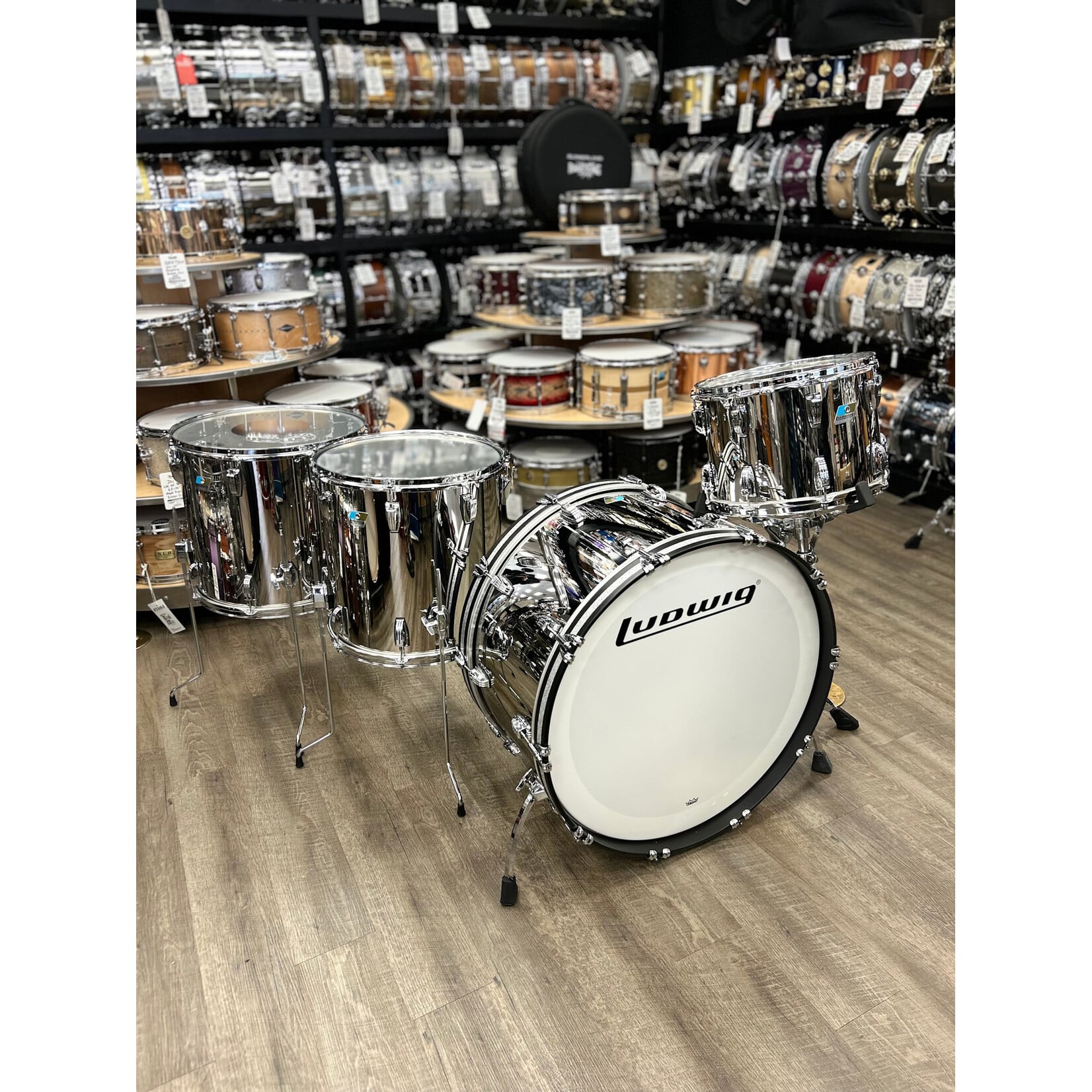 Ludwig Ludwig 50th Anniversary Stainless Steel 4-pc Zep Set Shell Pack 14/16/18/26