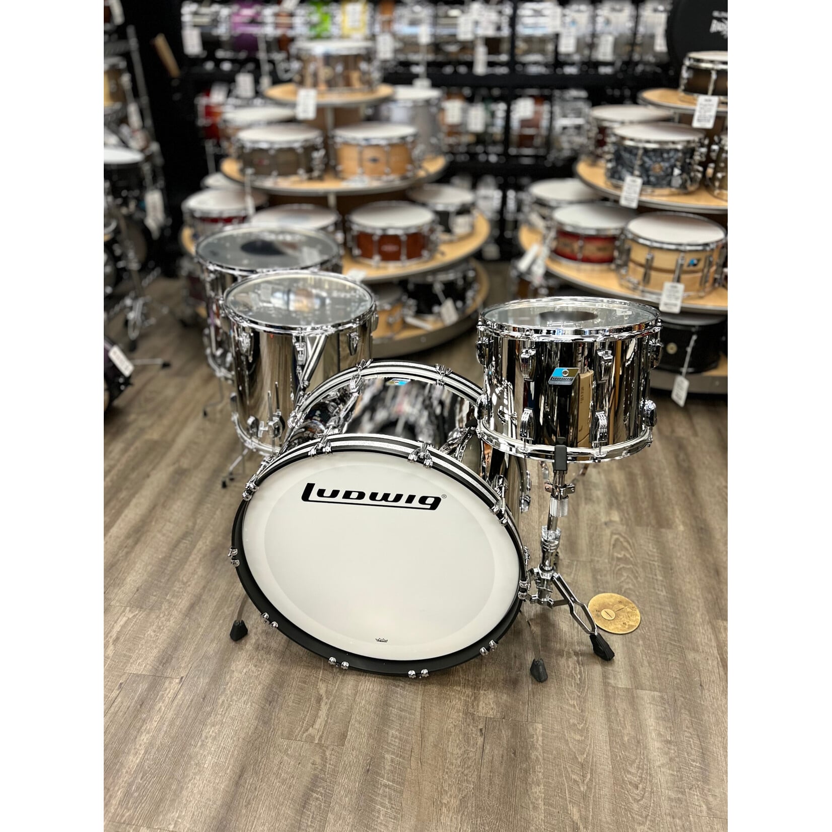 Ludwig Ludwig 50th Anniversary Stainless Steel 4-pc Zep Set Shell Pack 14/16/18/26