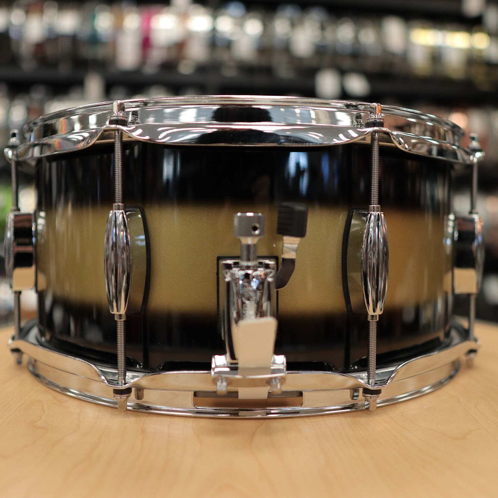 Pork Pie Like-New Pork Pie 6.5x14" Hip Pig Snare Drum (Black/ Gold Duco)