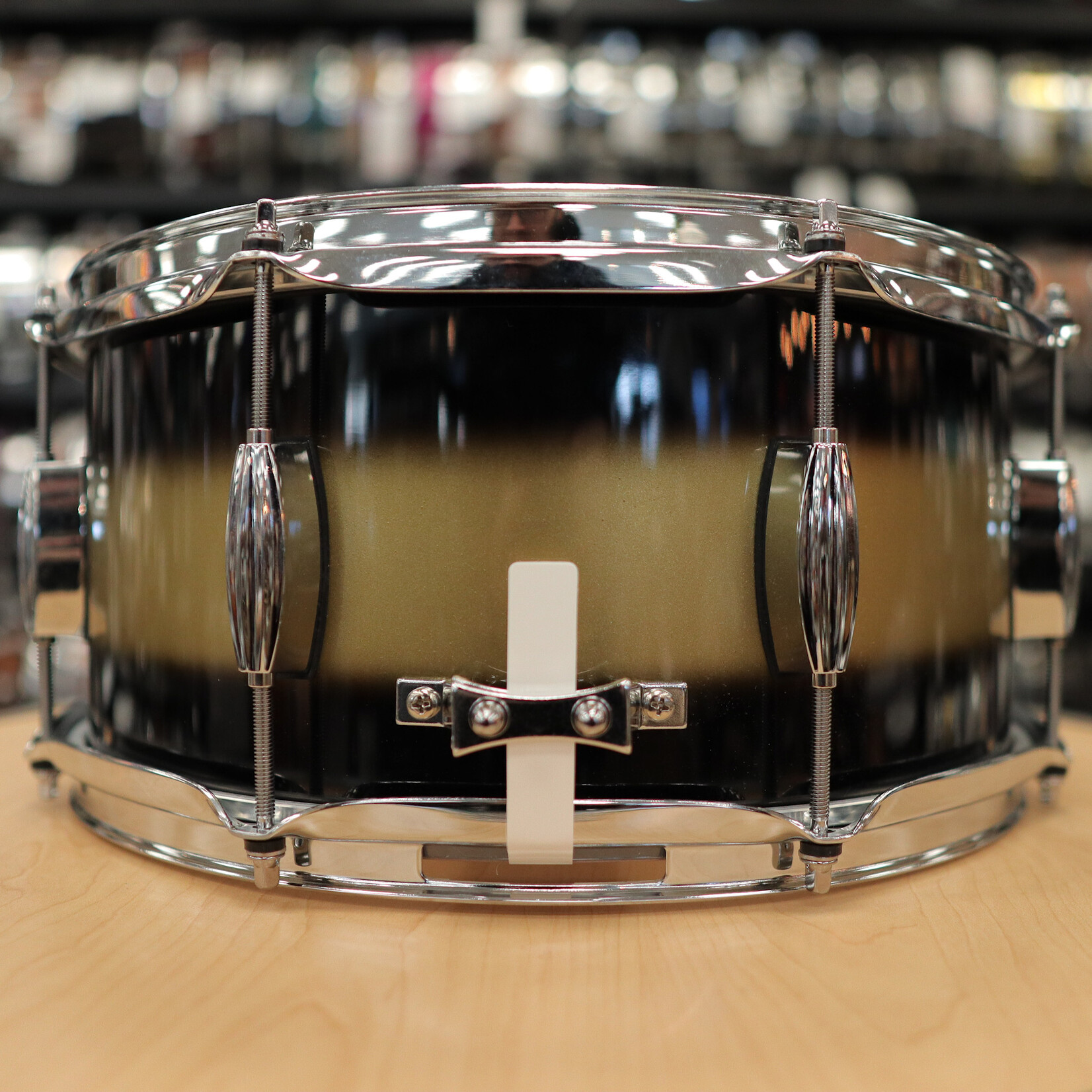 Pork Pie Like-New Pork Pie 6.5x14" Hip Pig Snare Drum (Black/ Gold Duco)