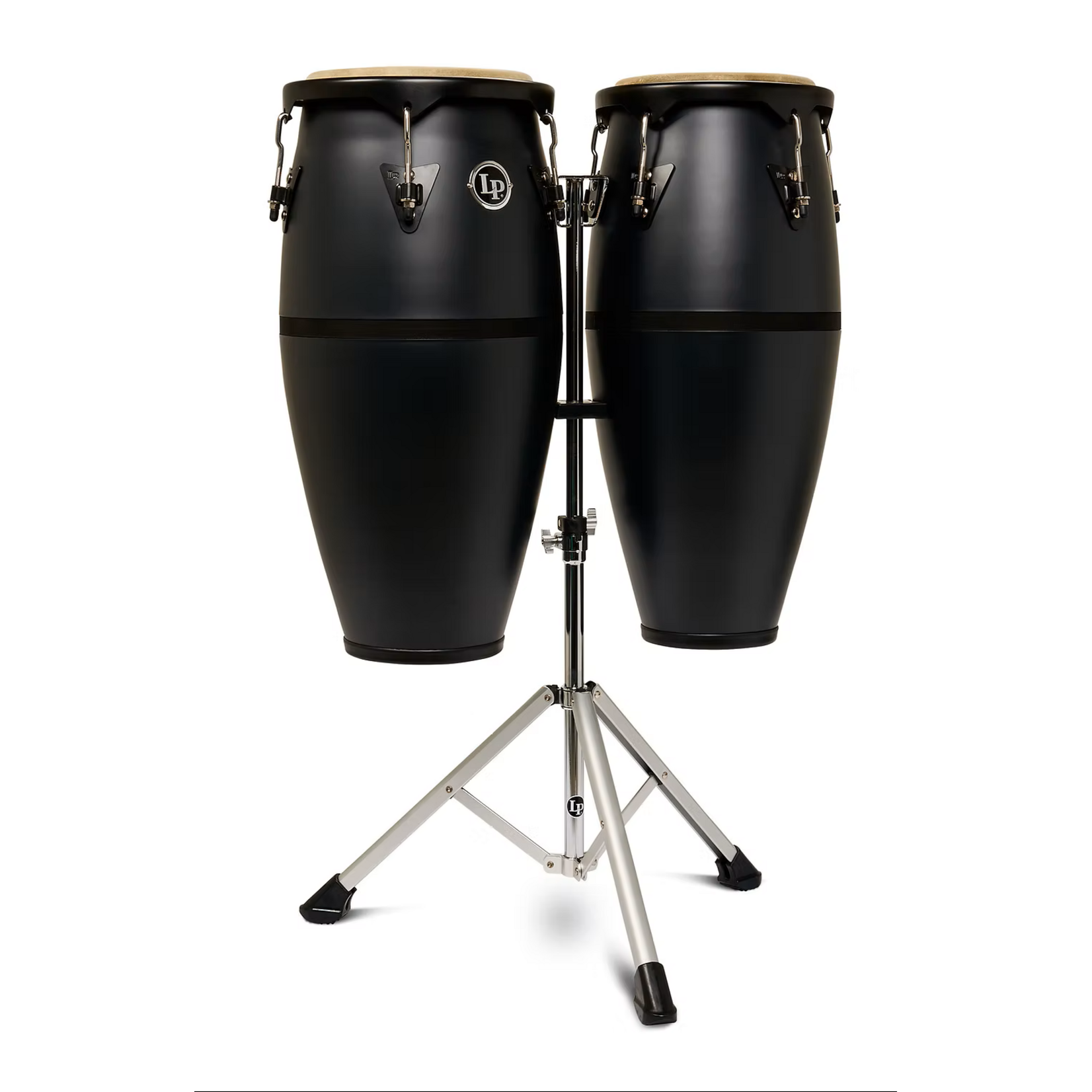LP LP Discovery II 10" and 11" Conga Set with Aluminum Double Conga Stand - Onyx LP646DII-OX