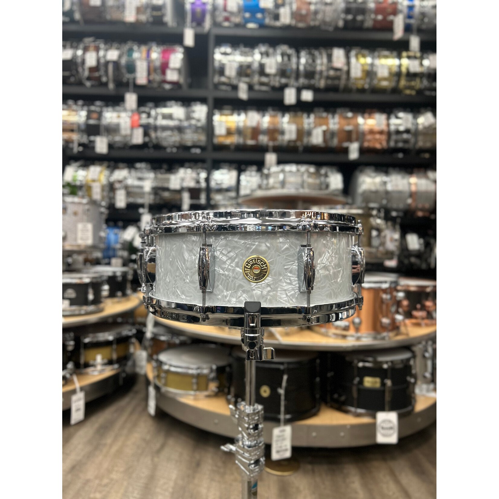 Gretsch Gretsch USA Custom 5.5 x 14" Ridgeland Snare Drum (60's Marine Pearl)