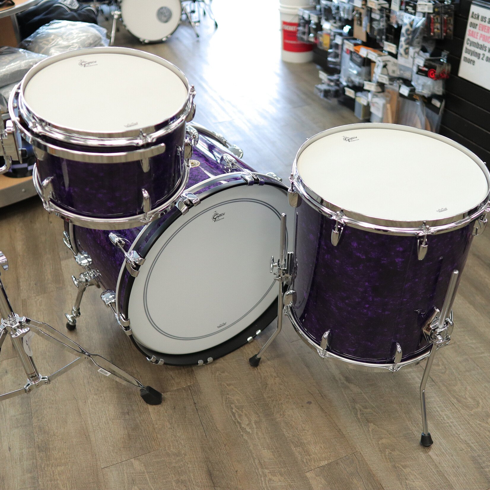 Gretsch Gretsch Broadkaster 3-Piece Shell Pack 12/16/22 (Purple Marine Pearl)