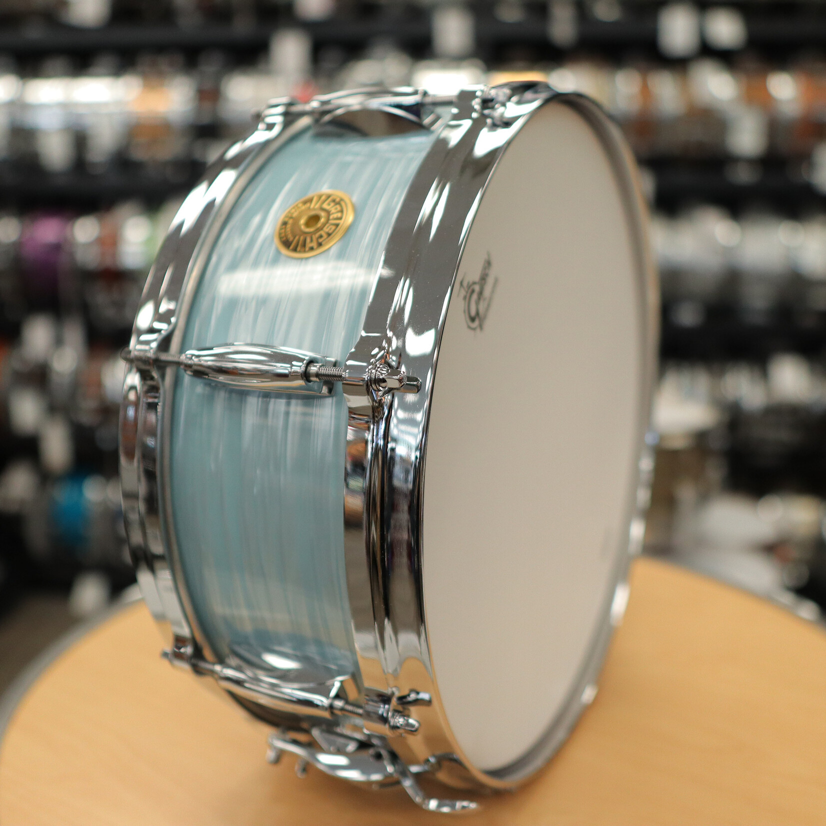 Gretsch Gretsch USA Custom 5x14" Snare Drum w. Lightning Throw-Off (Vintage Oyster White)
