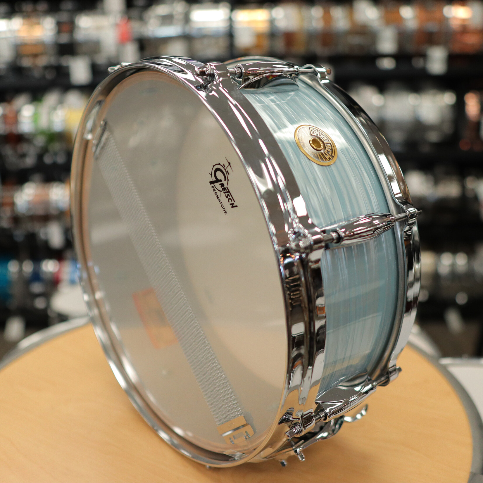 Gretsch Gretsch USA Custom 5x14" Snare Drum w. Lightning Throw-Off (Vintage Oyster White)