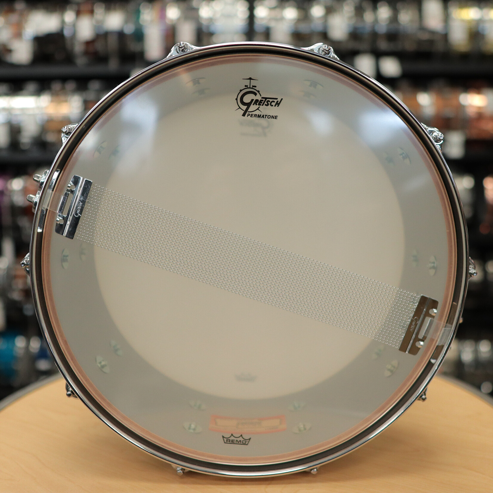 Gretsch Gretsch USA Custom 5.5 x 14" Snare Drum w. Lightning Throw-Off (Vintage Oyster White)