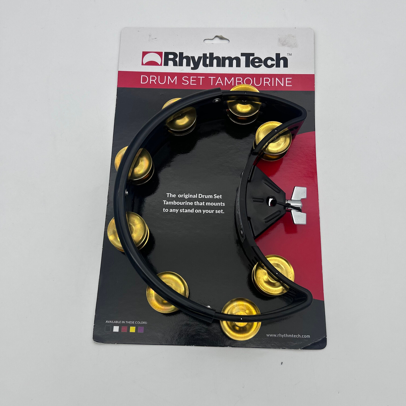 Rhythm Tech Rhythm Tech Drum Set Tambourine Black with Brass Jingles DST11