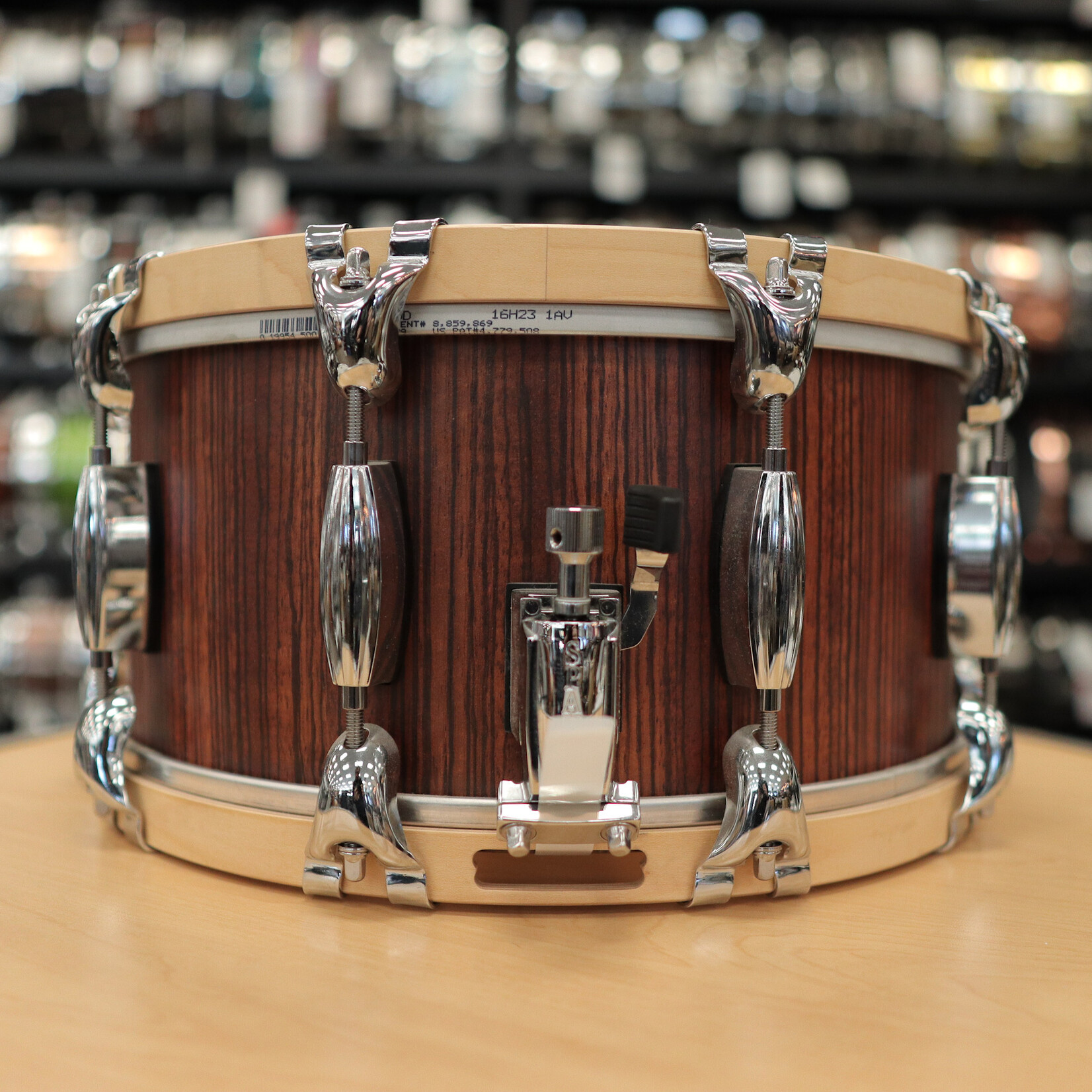 Spaun Used Spaun Revolutionary Maple 7x14 Snare Drum (Vertical Caramel Zebrawood)