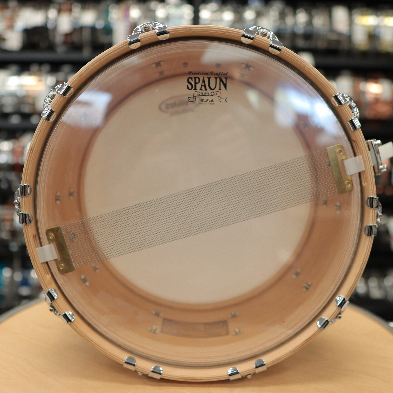Spaun Used Spaun Revolutionary Maple 7x14 Snare Drum (Vertical Caramel Zebrawood)