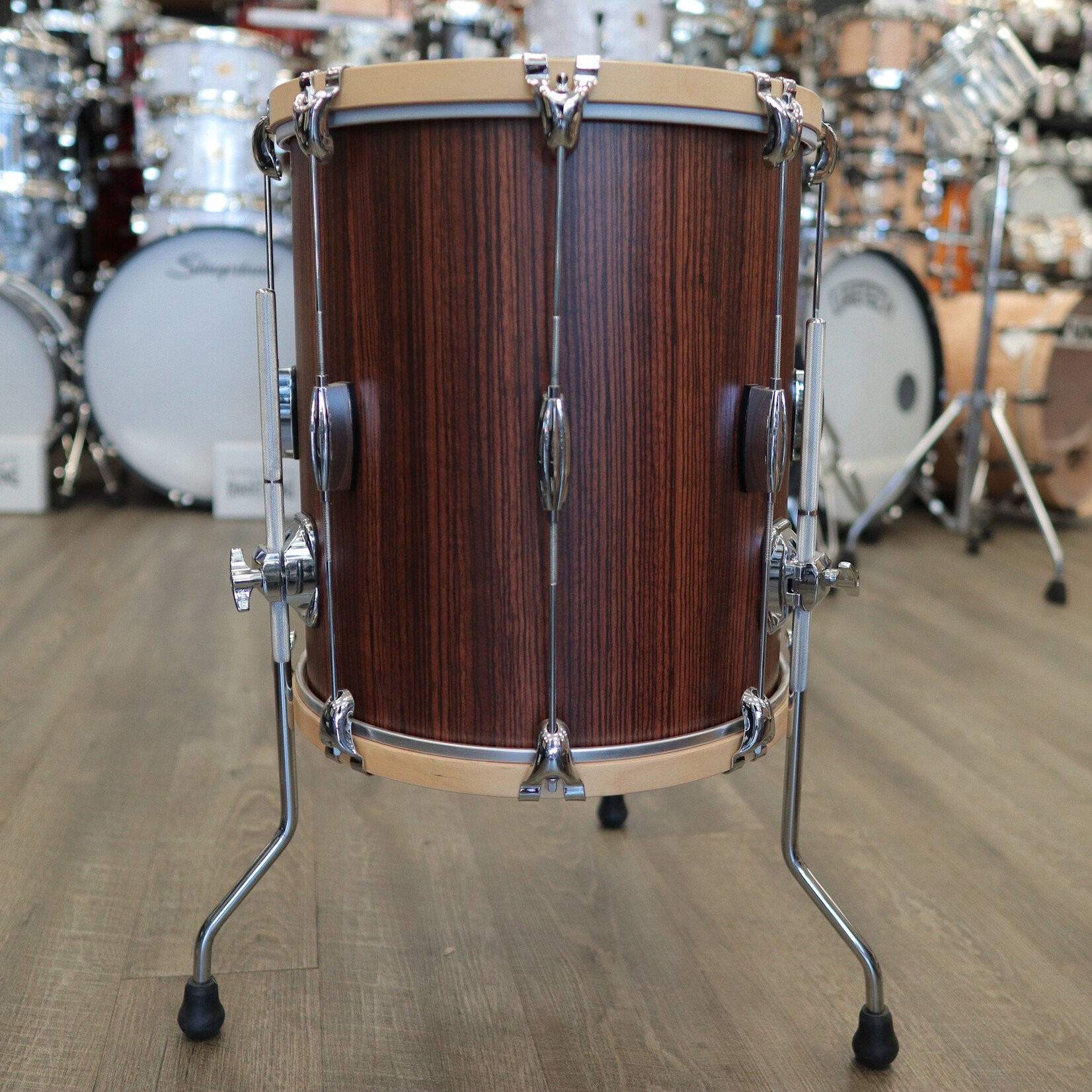 Spaun Used Spaun Revolutionary Maple 14" Floor Tom (Vertical Caramel Zebrawood)
