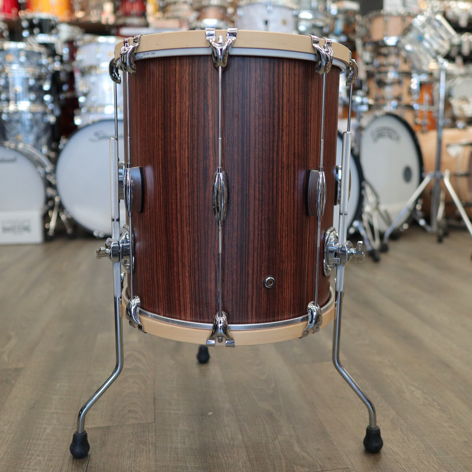 Spaun Used Spaun Revolutionary Maple 14" Floor Tom (Vertical Caramel Zebrawood)
