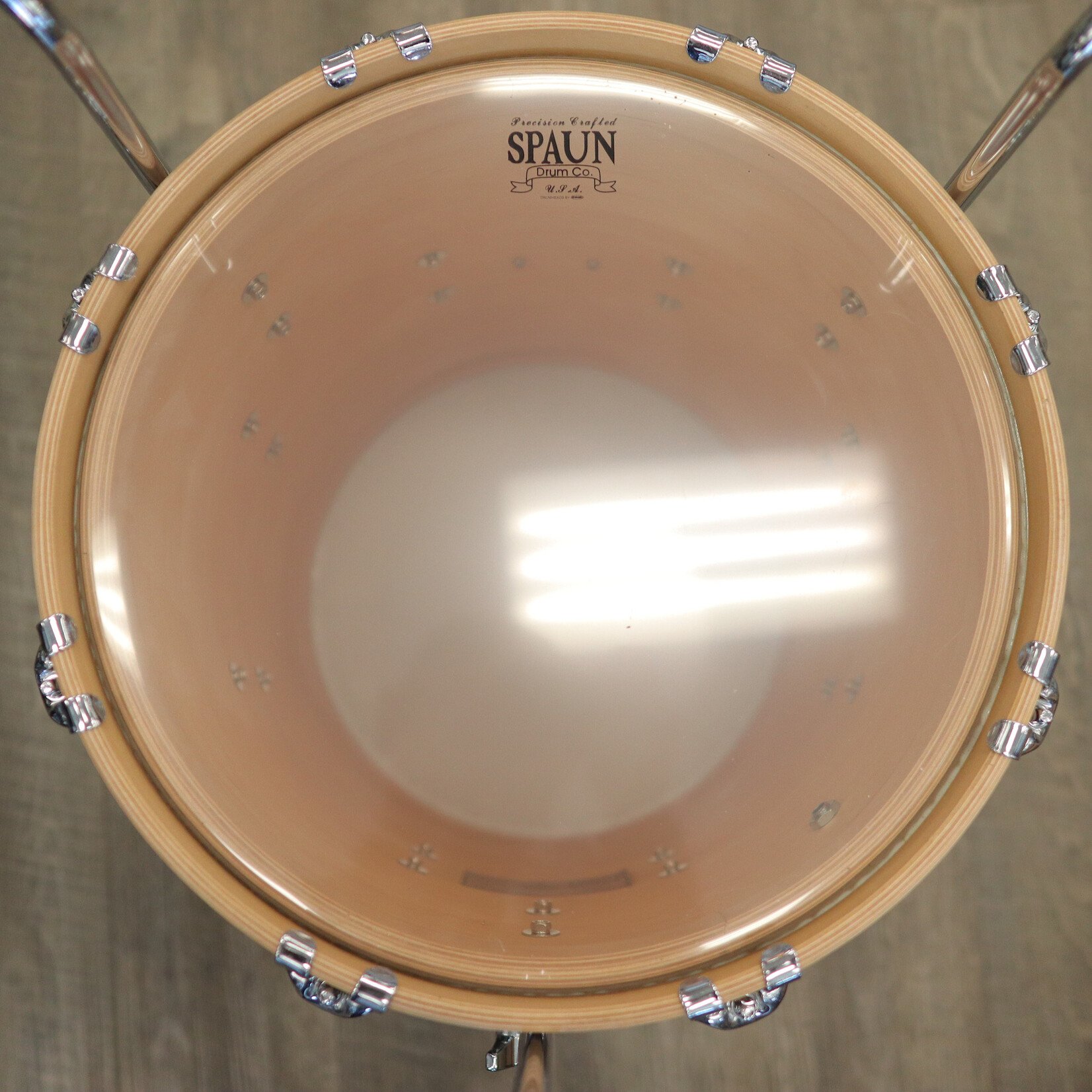 Spaun Used Spaun Revolutionary Maple 14" Floor Tom (Vertical Caramel Zebrawood)