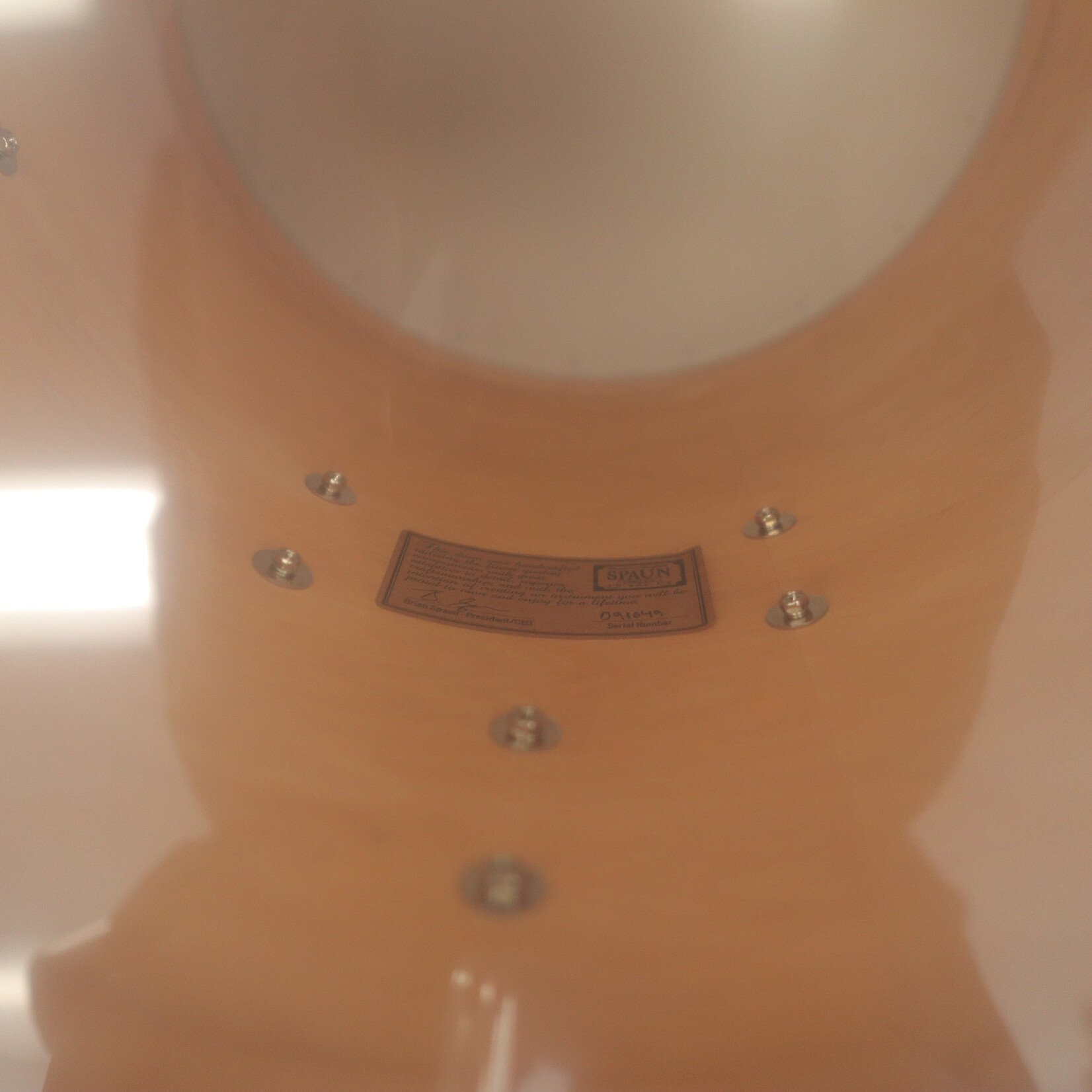 Spaun Used Spaun Revolutionary Maple 14" Floor Tom (Vertical Caramel Zebrawood)