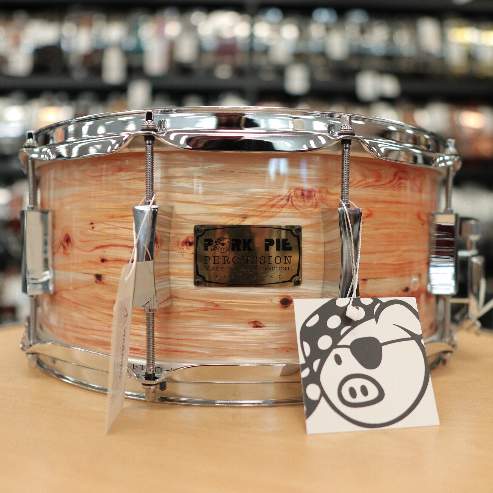 Pork Pie Pork Pie 6.5x14" Maple Snare Drum (Burled Bamboo Pearl)
