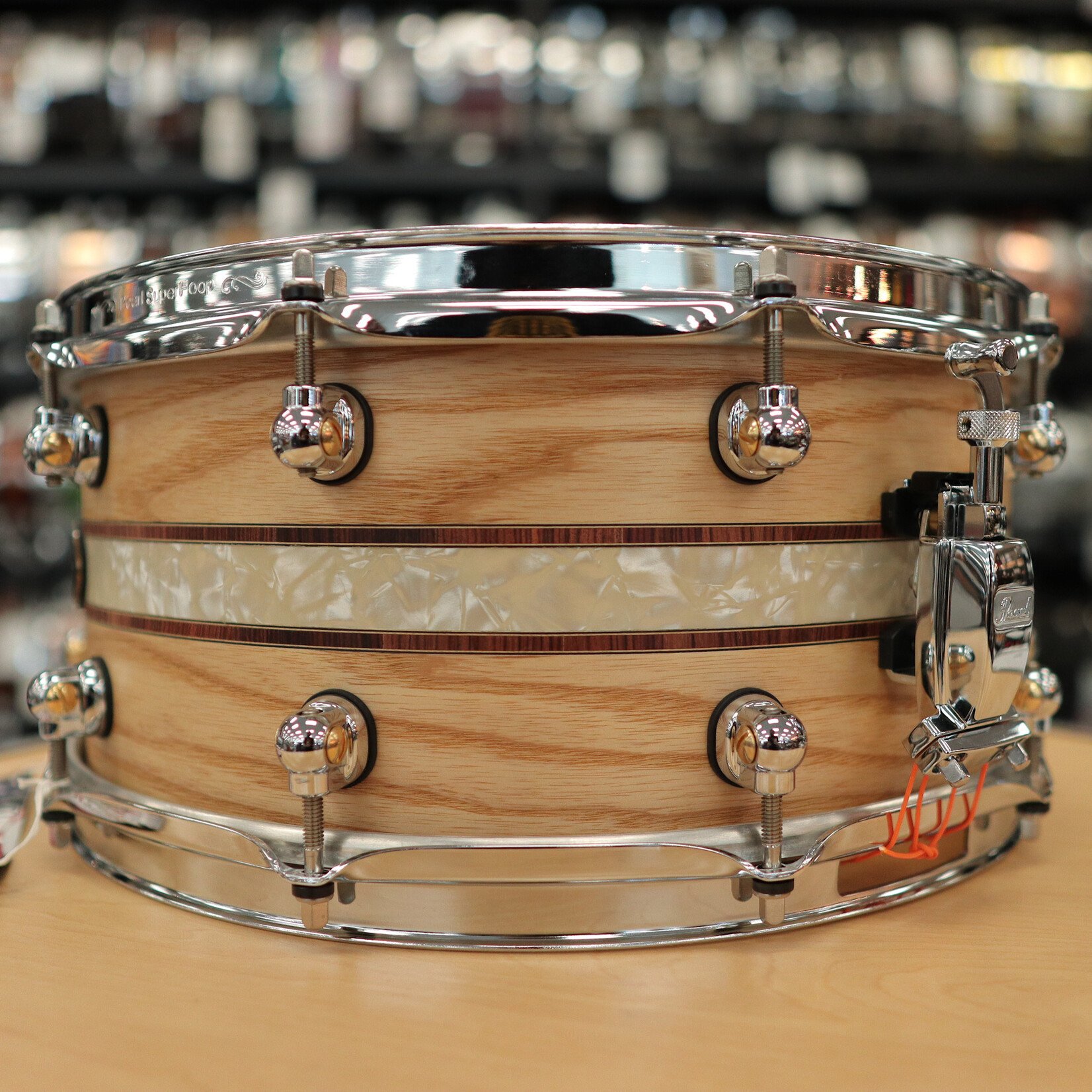 Pearl Like-New Pearl Music City Custom 6.5x14" Solid Ash w/ Kingwood Royal Inlay (MCCA1465S/C1002)
