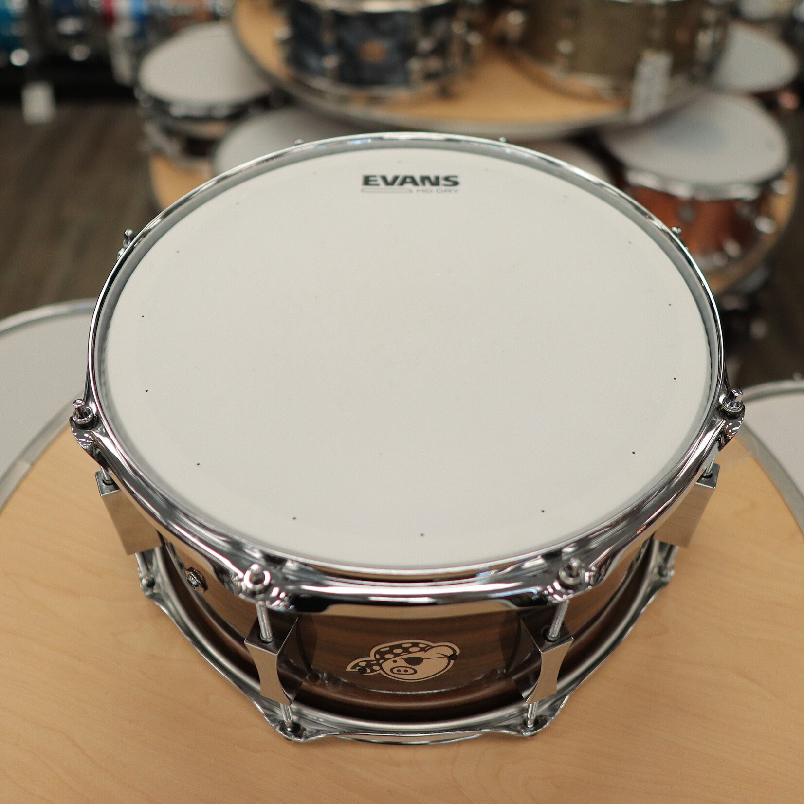 Pork Pie Pre-Owned Pork Pie Queensland Walnut (Metro Shell) 7x13" Snare Drum