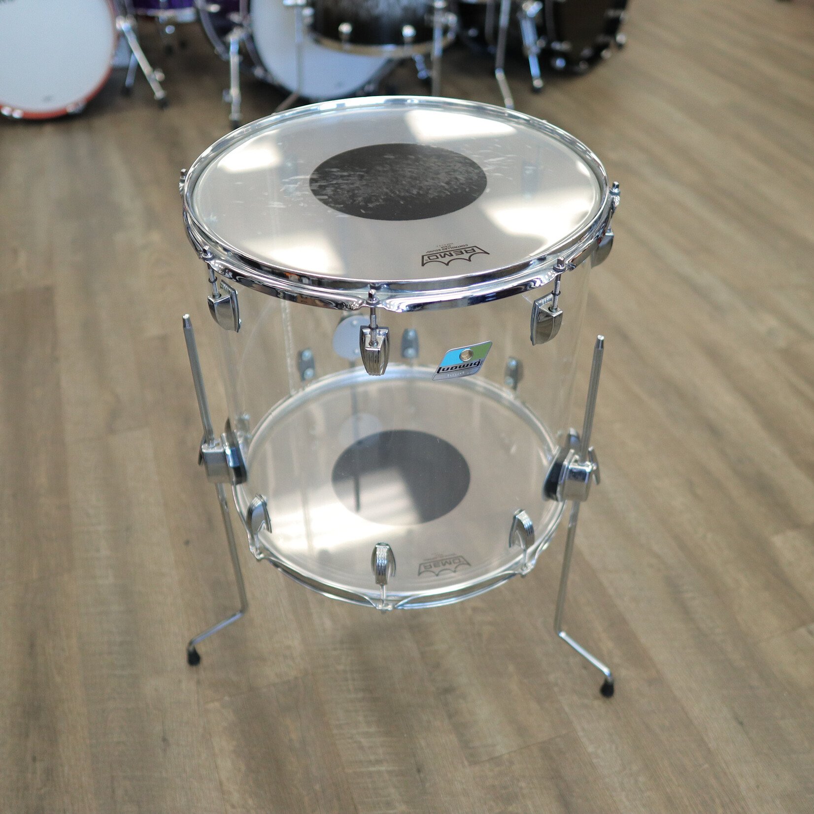 Ludwig Pre-Owned Ludwig 16x16" Vistalite Floor Tom (Clear)