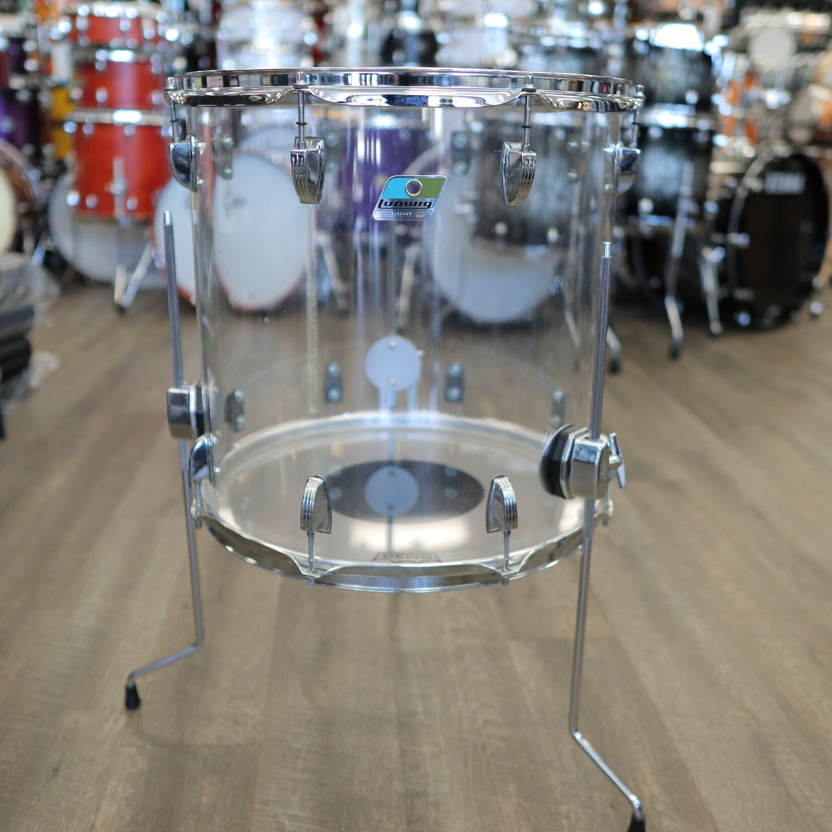 Ludwig Pre-Owned Ludwig 16x16" Vistalite Floor Tom (Clear)