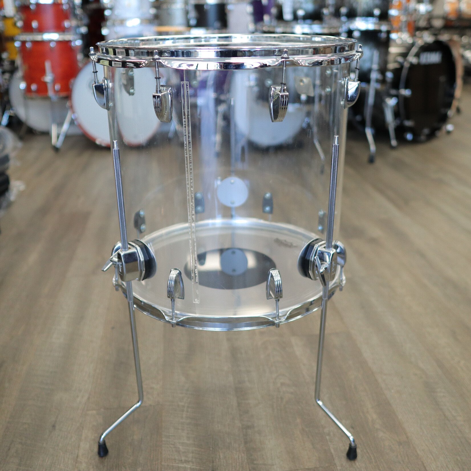 Ludwig Pre-Owned Ludwig 16x16" Vistalite Floor Tom (Clear)