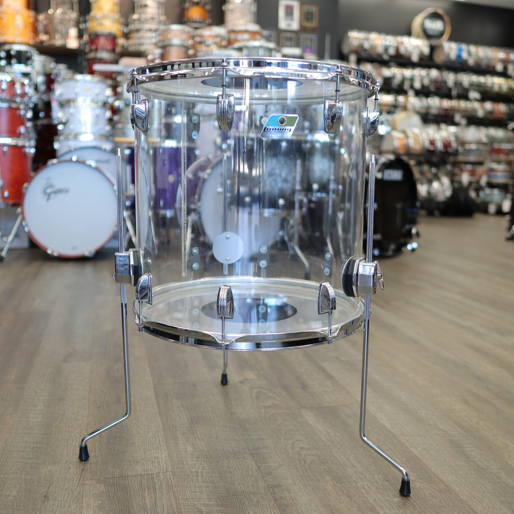 Ludwig Pre-Owned Ludwig 16x16" Vistalite Floor Tom (Clear)