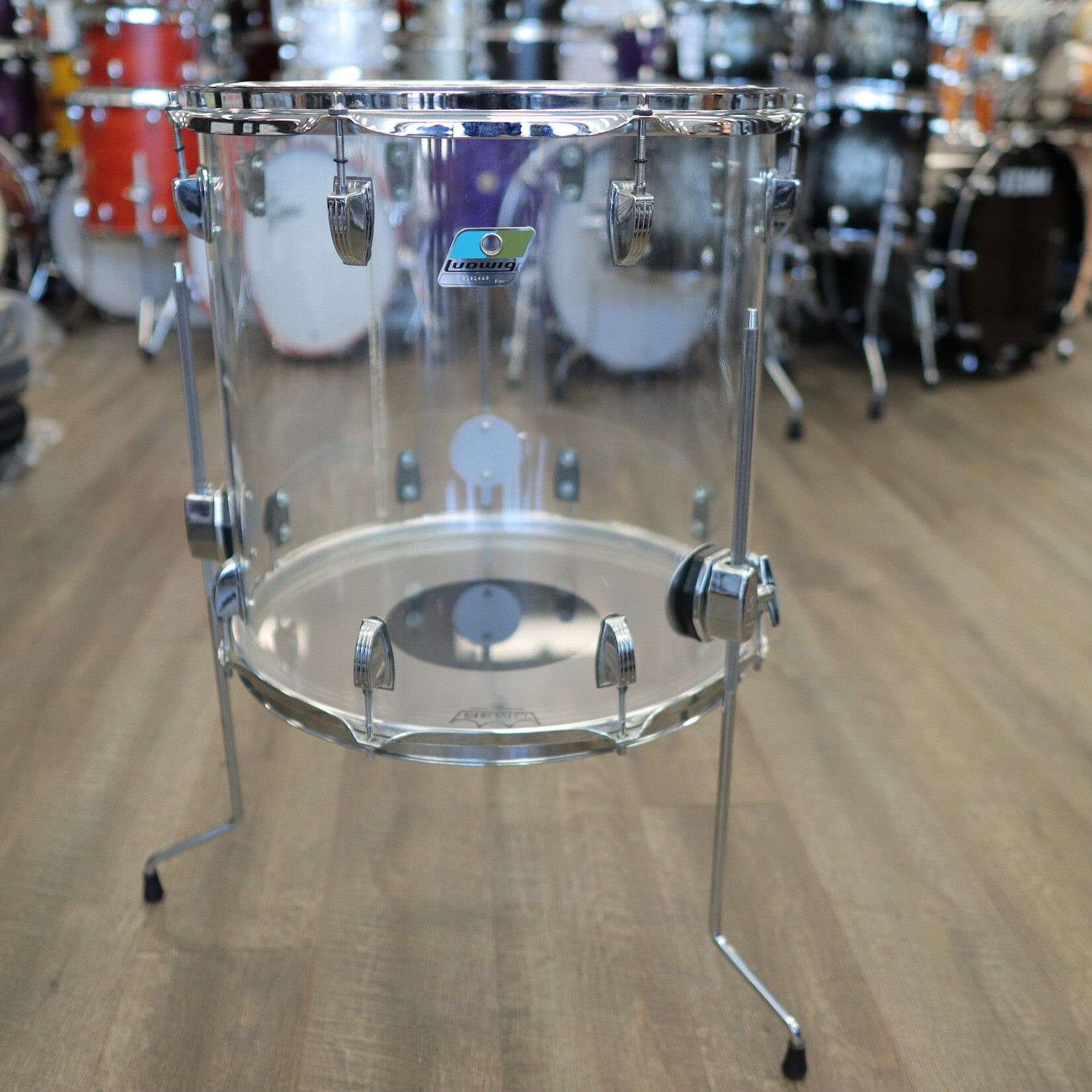 Ludwig Pre-Owned Ludwig 16x16" Vistalite Floor Tom (Clear)