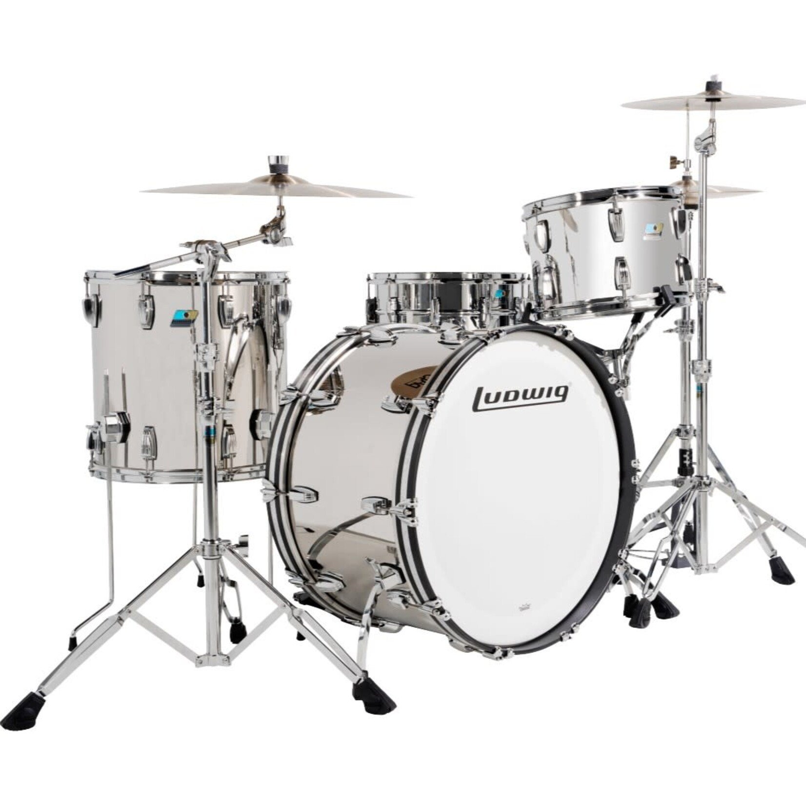Ludwig Ludwig 50th Anniversary Stainless Steel 3-pc Pro Beat Shell Pack 13/16/24