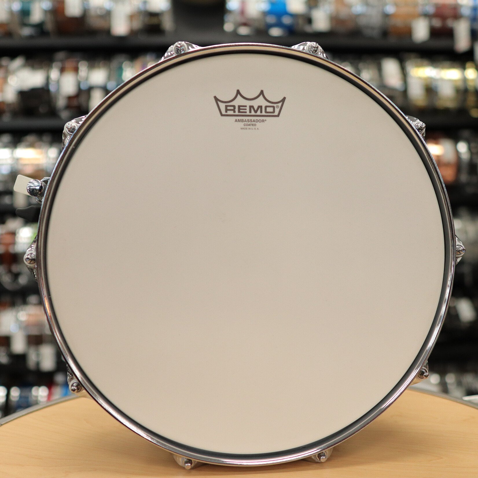 Pork Pie Pork Pie 5.5x14" Mahogany Hybrid Snare Drum with Tube Lugs (Deep Sage Metallic)