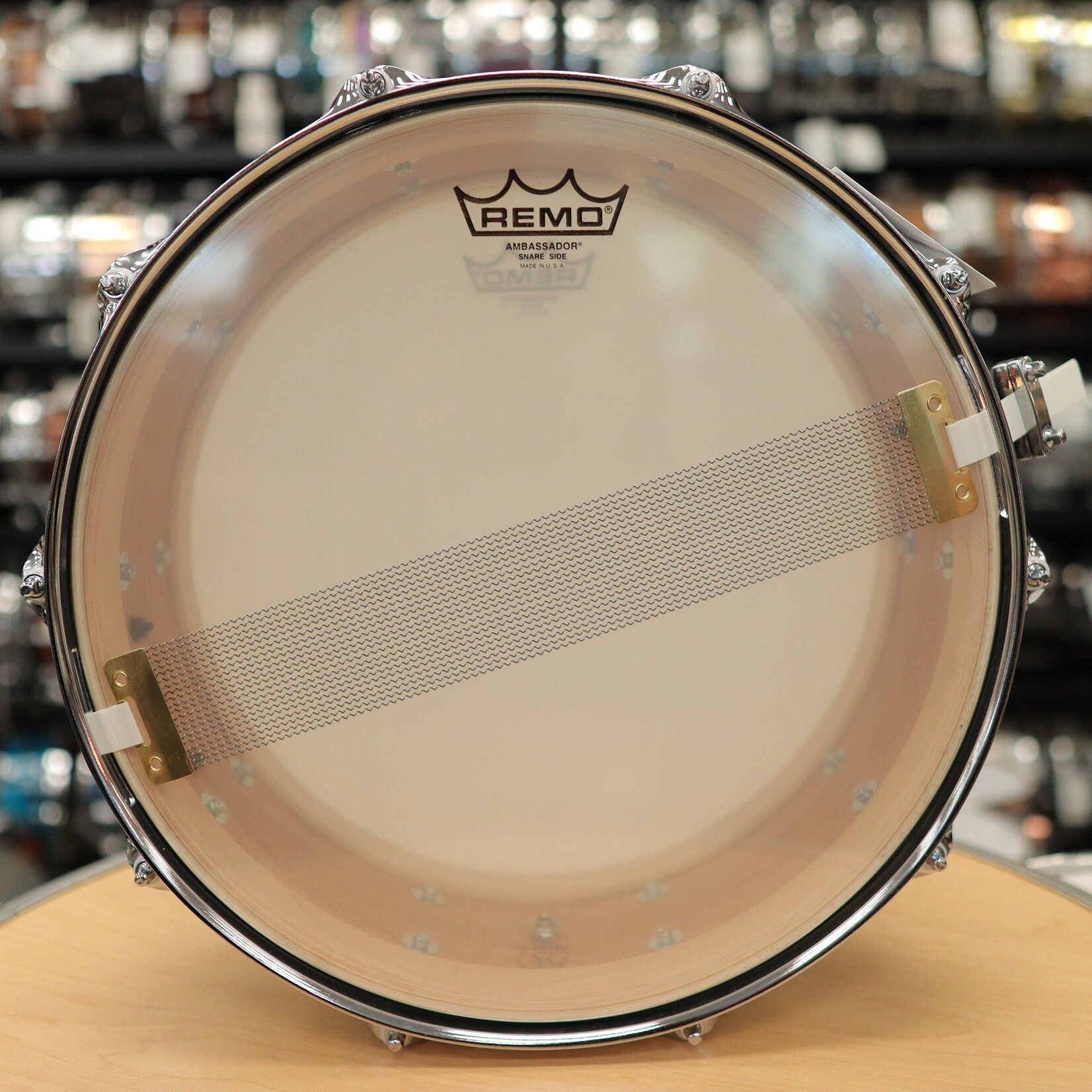 Pork Pie Pork Pie 5.5x14" Mahogany Hybrid Snare Drum with Tube Lugs (Deep Sage Metallic)