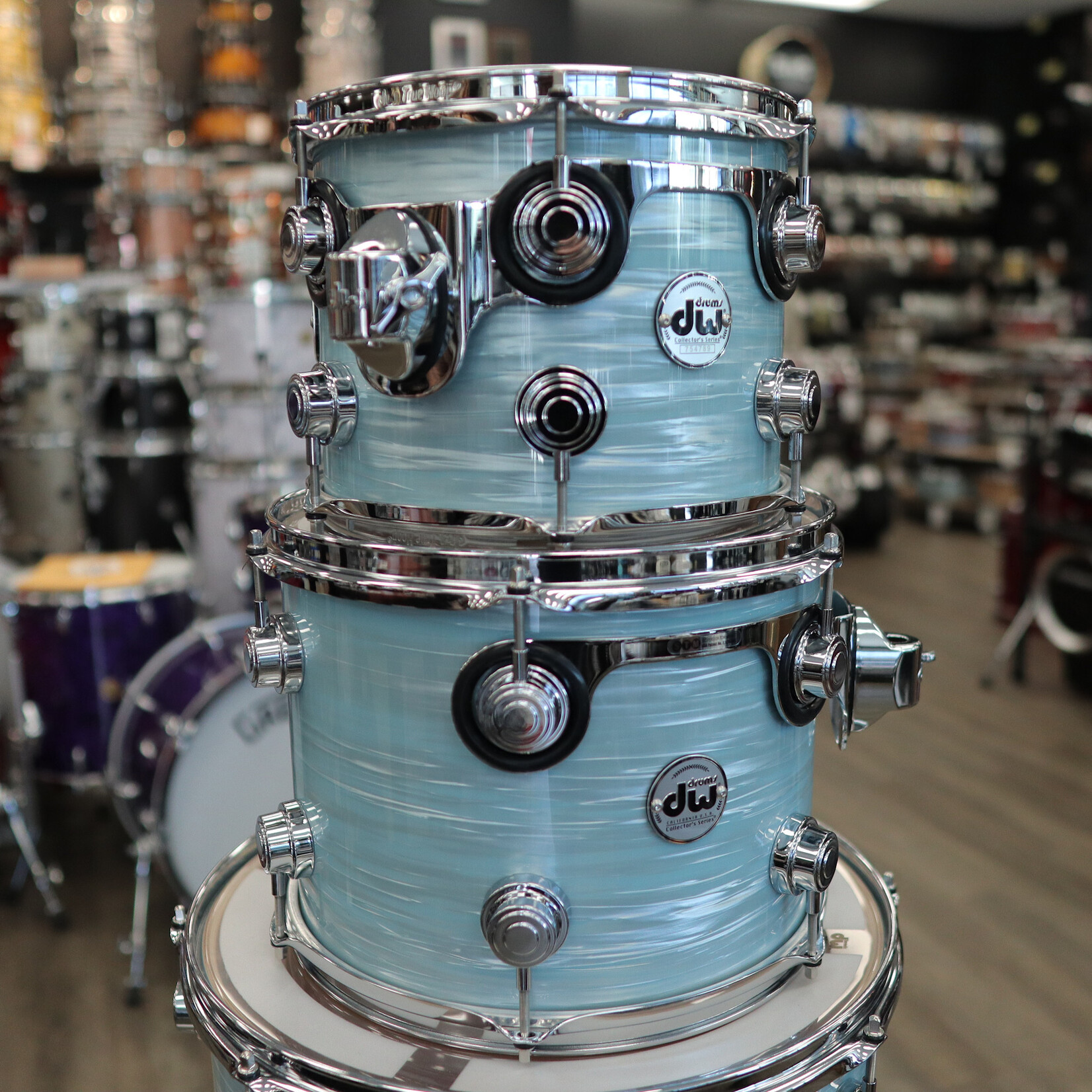 DW DW Collector's Series "SSC" Maple 4-PC Shell Pack 22/10/12/16 (Pale Blue Oyster)