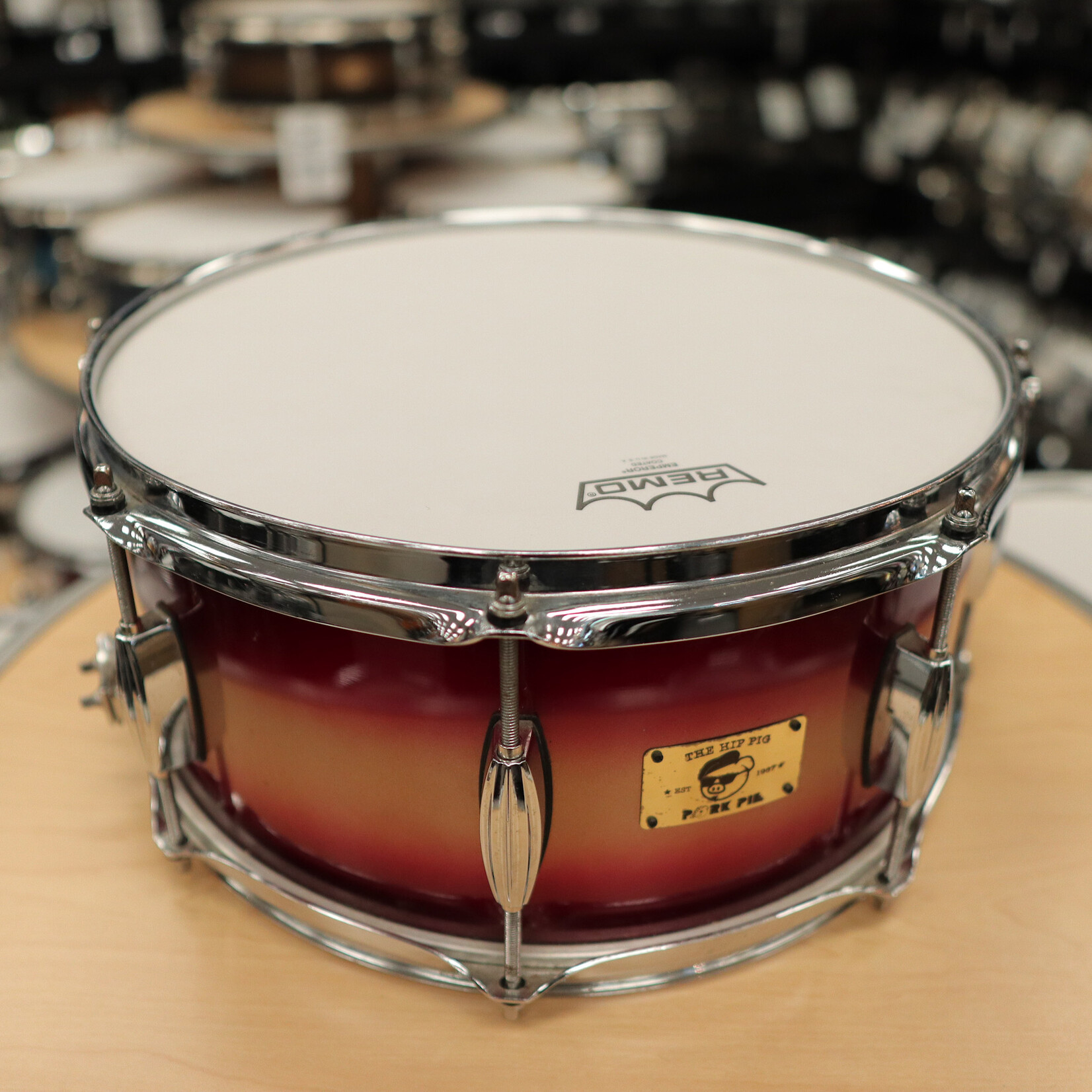 Pork Pie Used Pork Pie 6.5x14" Hip Pig Snare Drum (Red Gold Duco)