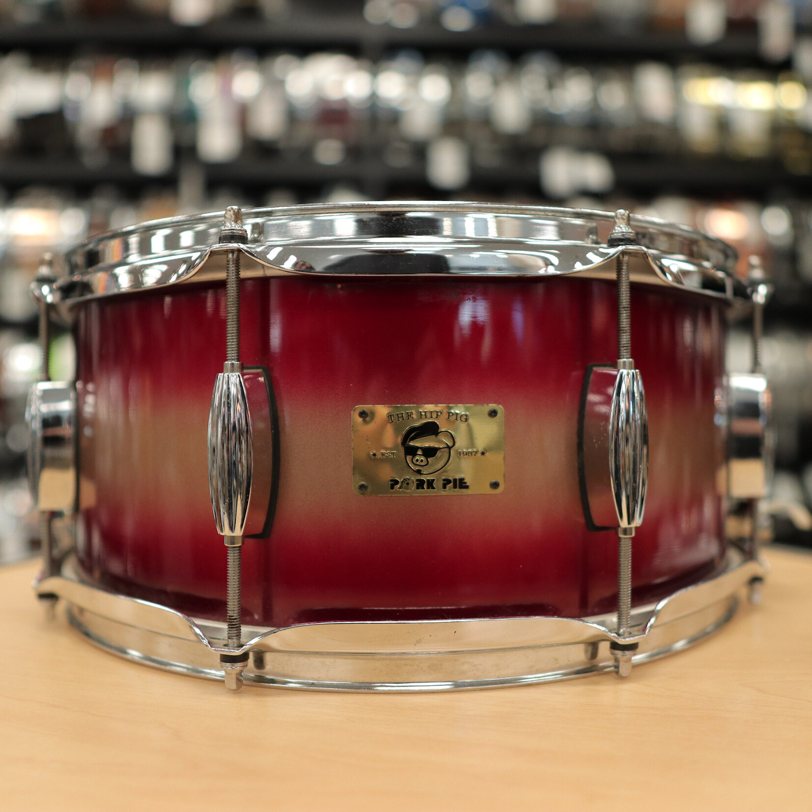 Pork Pie Used Pork Pie 6.5x14" Hip Pig Snare Drum (Red Gold Duco)