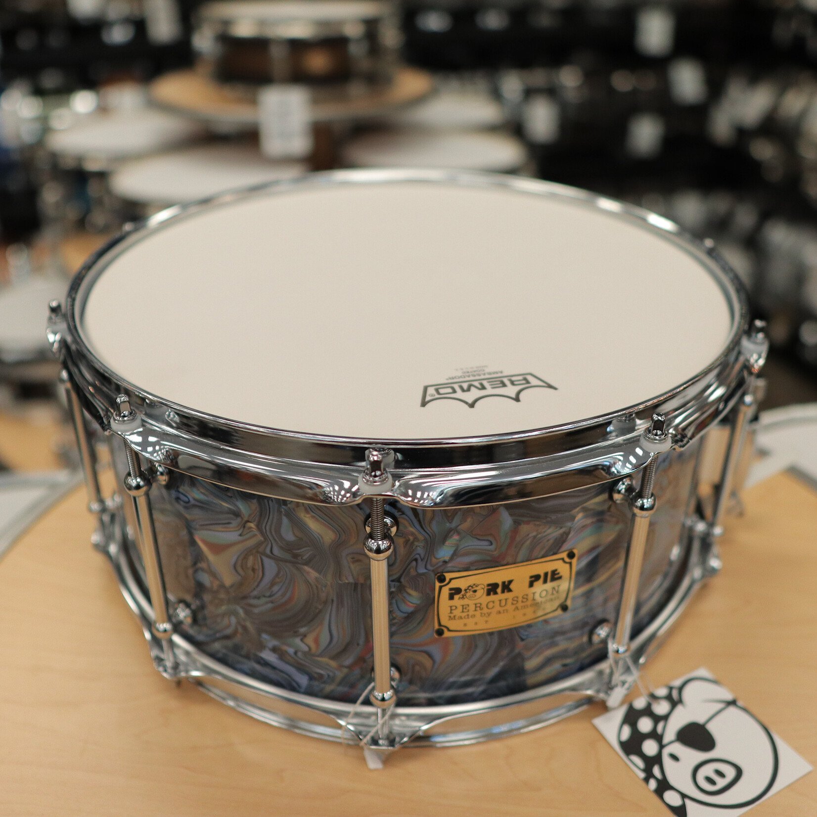Pork Pie Pork Pie 6.5x14" Maple Snare Drum w/ Tube Lugs (Abalone Pearl)