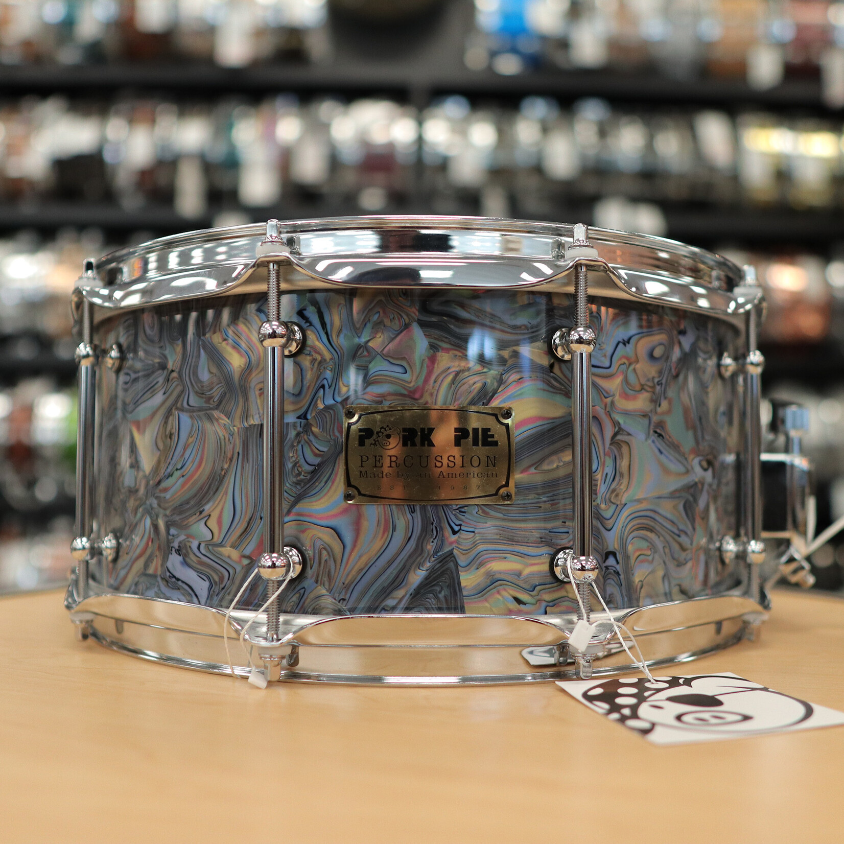Pork Pie Pork Pie 6.5x14" Maple Snare Drum w/ Tube Lugs (Abalone Pearl)