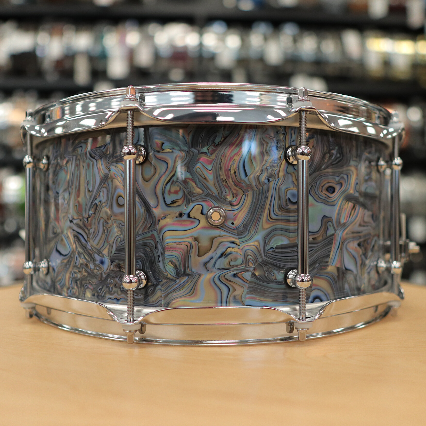 Pork Pie Pork Pie 6.5x14" Maple Snare Drum w/ Tube Lugs (Abalone Pearl)