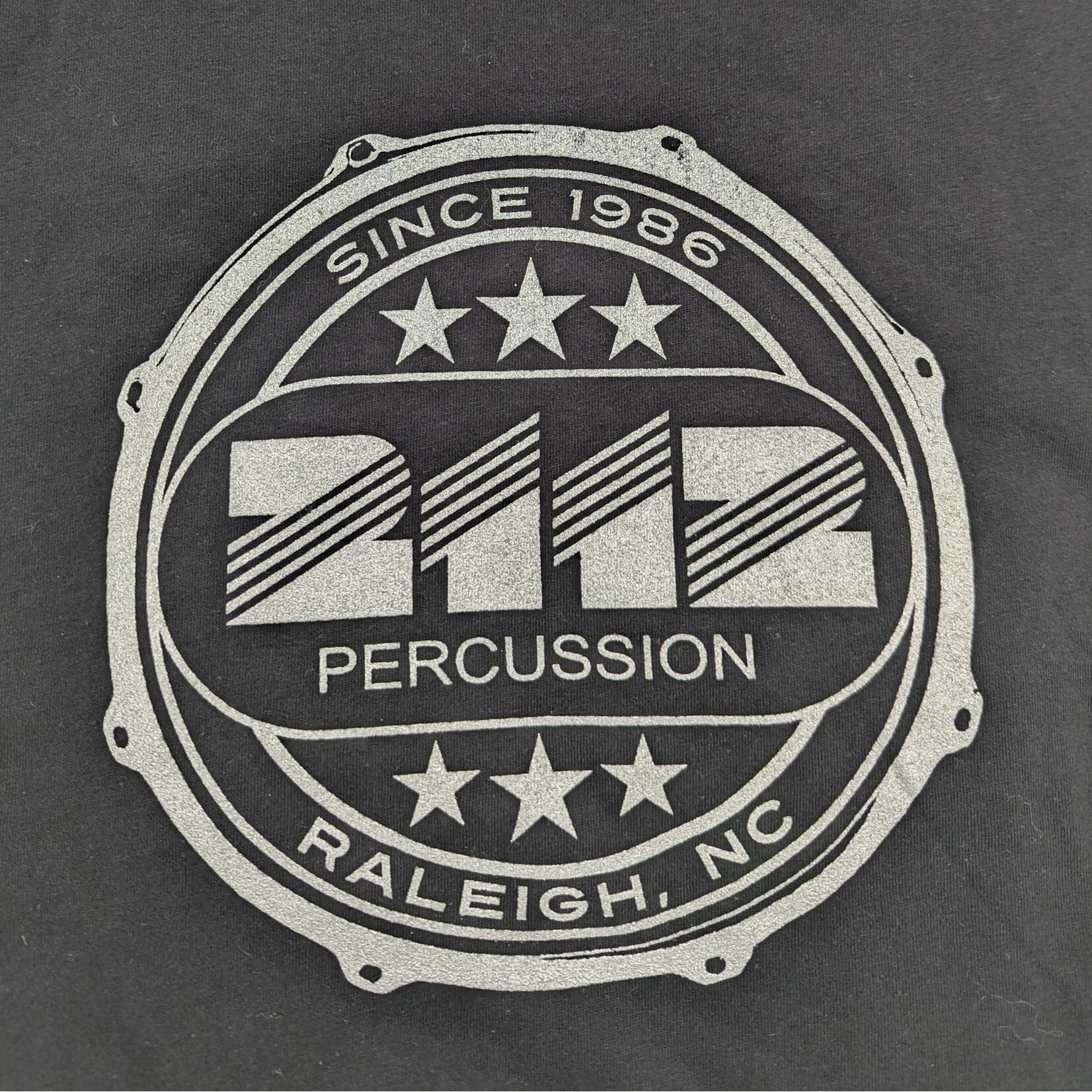 2112 T-Shirt Black 2112 w/ Silver Hoop Logo