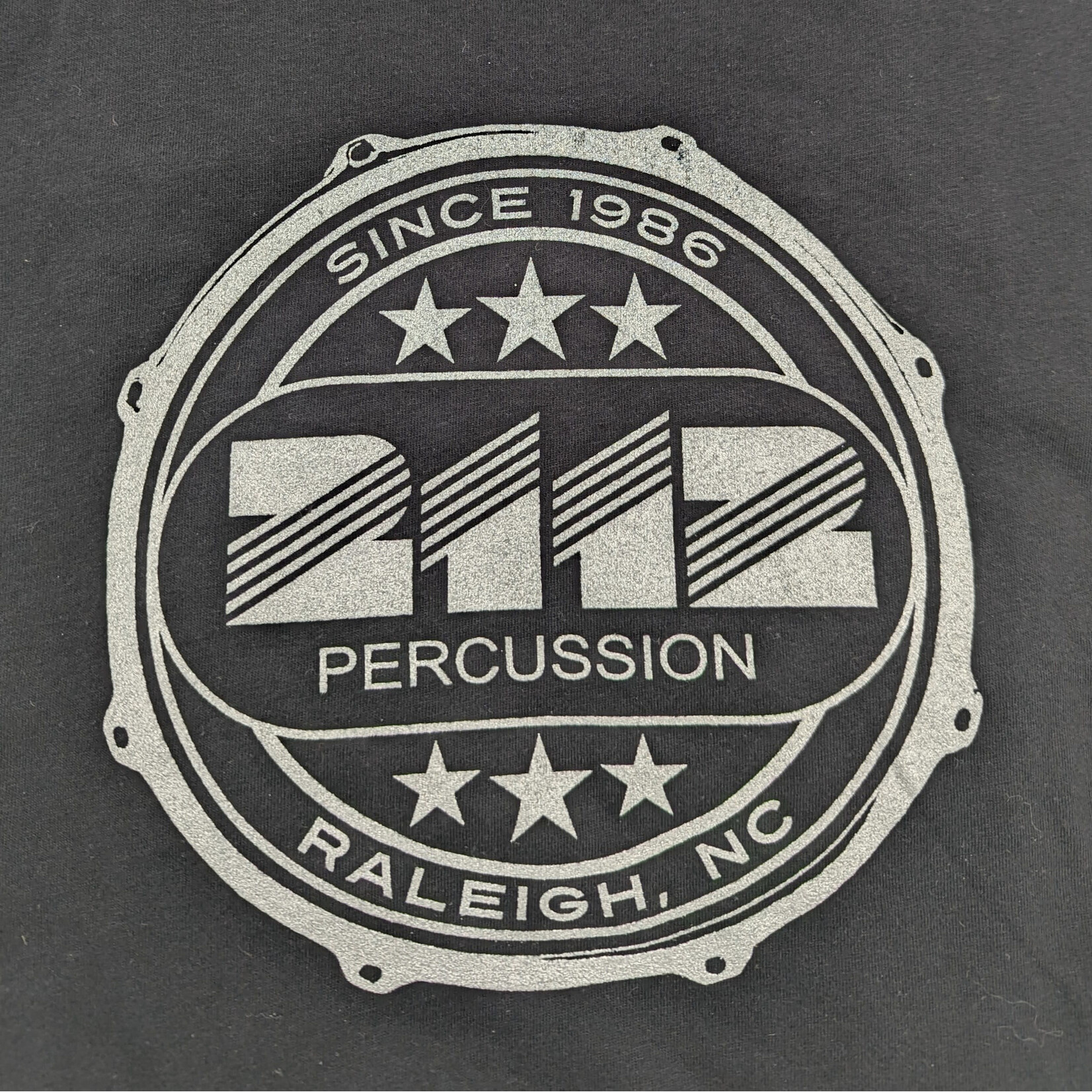 2112 T-Shirt Black 2112 w/ Silver Hoop Logo