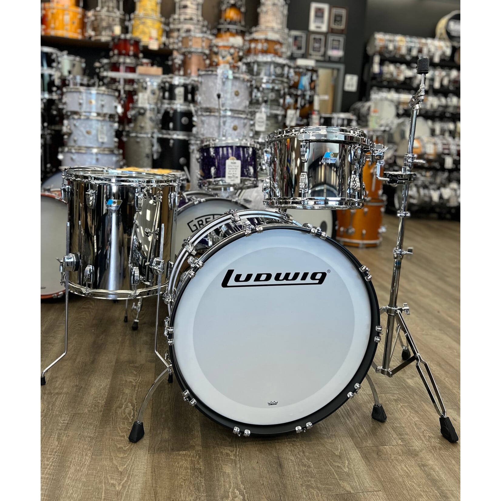 Ludwig Ludwig 50th Anniversary Stainless Steel 3-pc Pro Beat Shell Pack 13/16/24