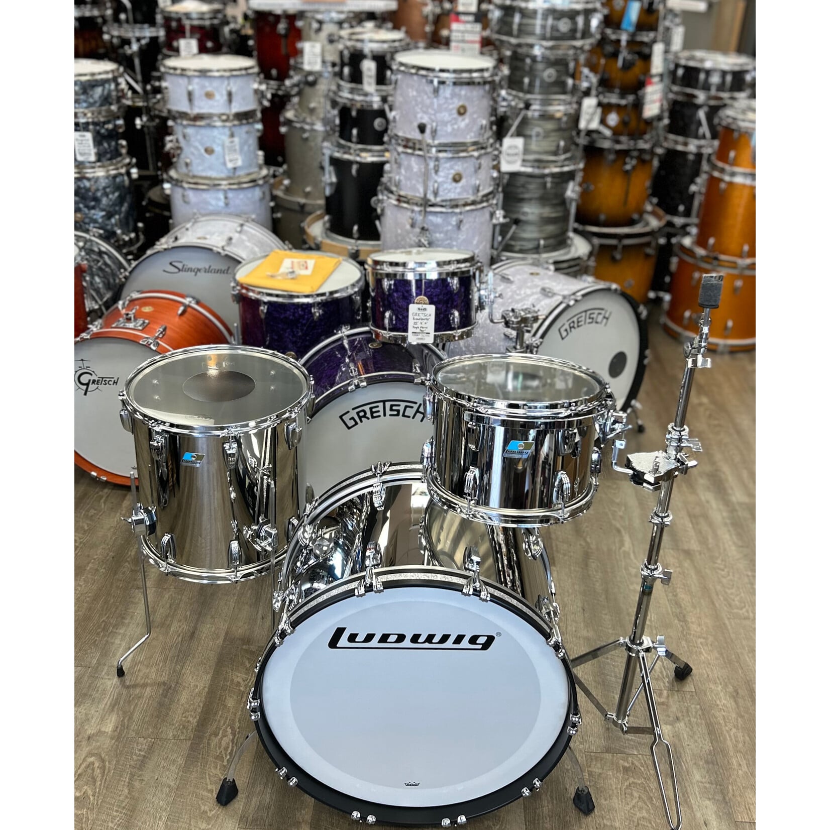 Ludwig Ludwig 50th Anniversary Stainless Steel 3-pc Pro Beat Shell Pack 13/16/24